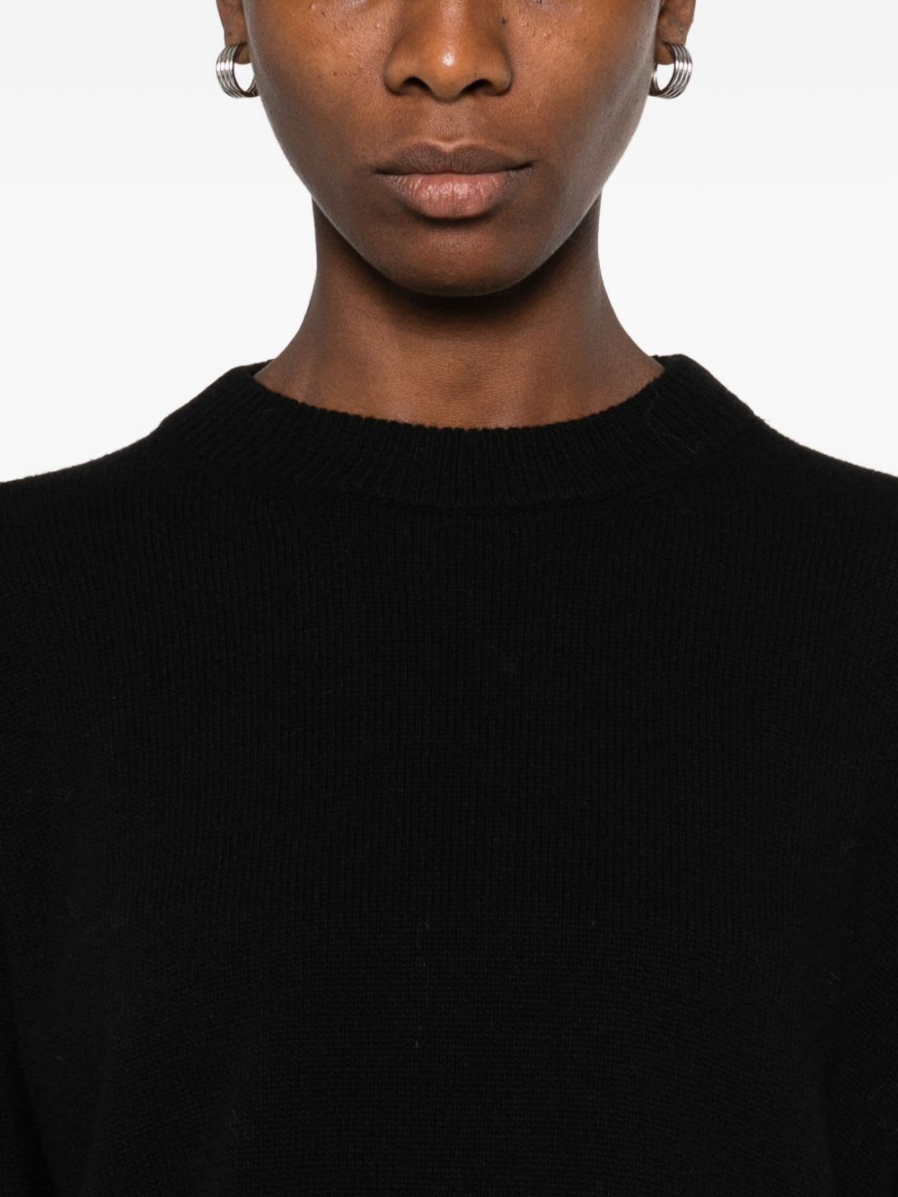 Roberto Collina Black Long-sleeved Sweater In Black