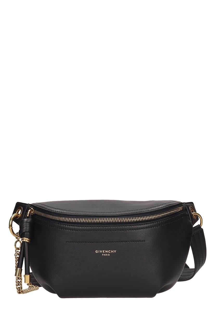 black chain bum bag