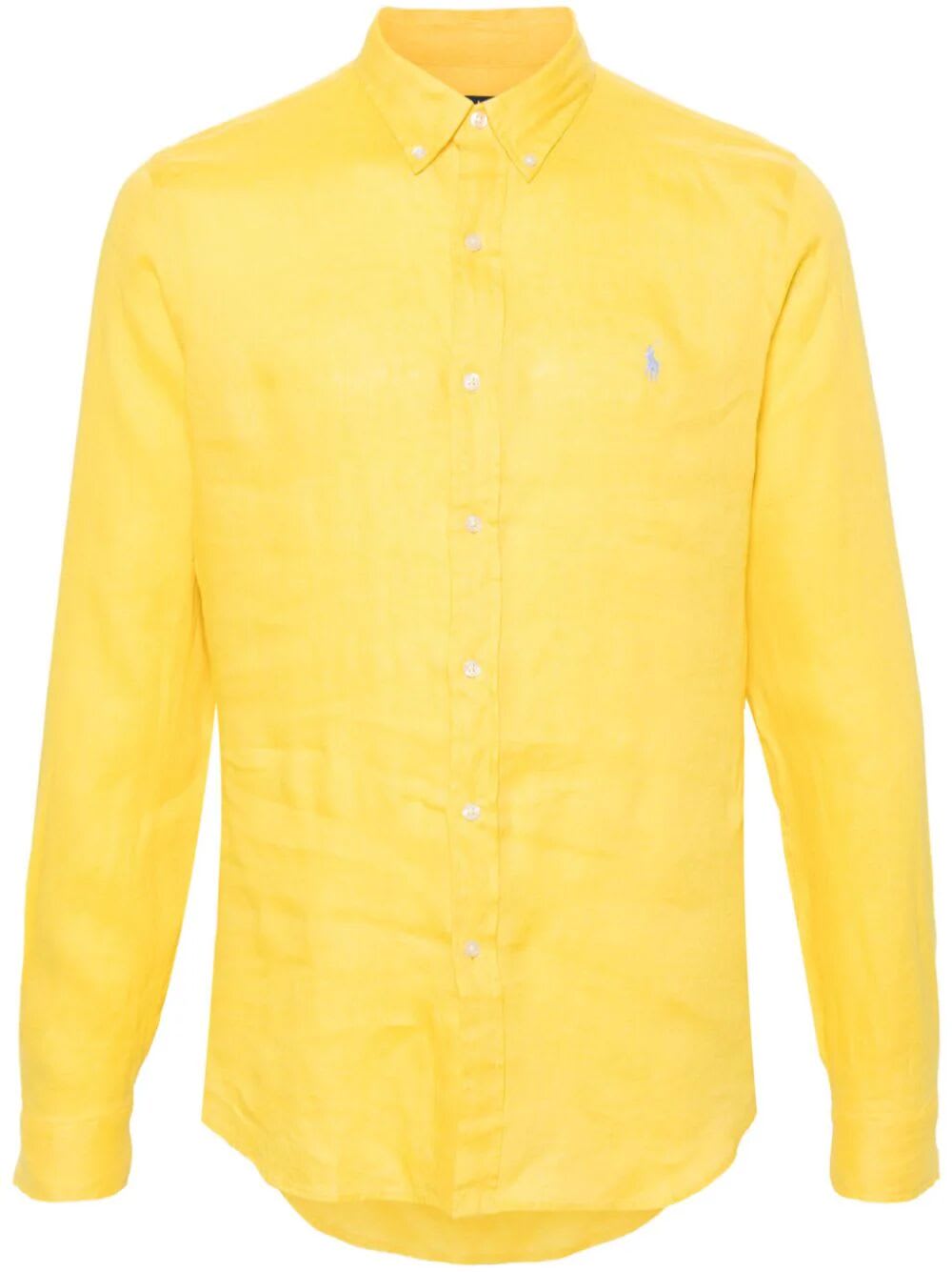 Shop Polo Ralph Lauren Slim Fit Sport Shirt In Sunfish Yellow