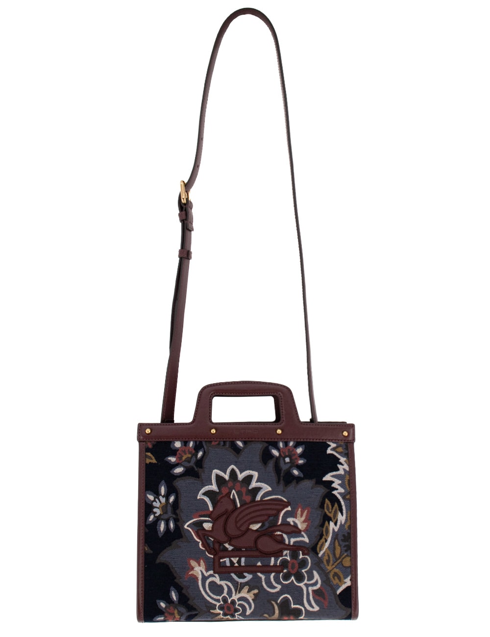 Shop Etro Bag In Multicolor On Blue Base