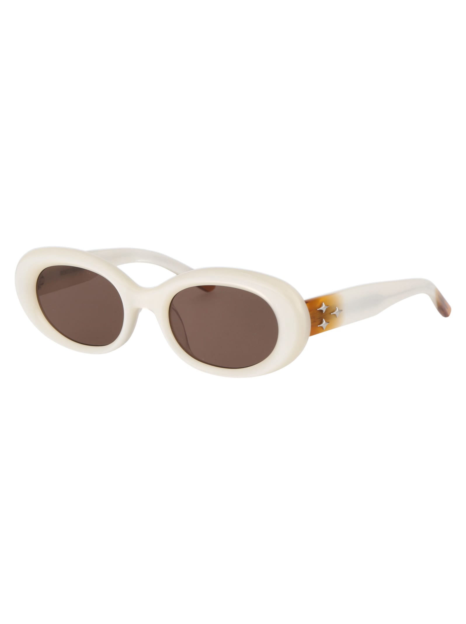 Shop Gentle Monster Eve Sunglasses In Wc6 White