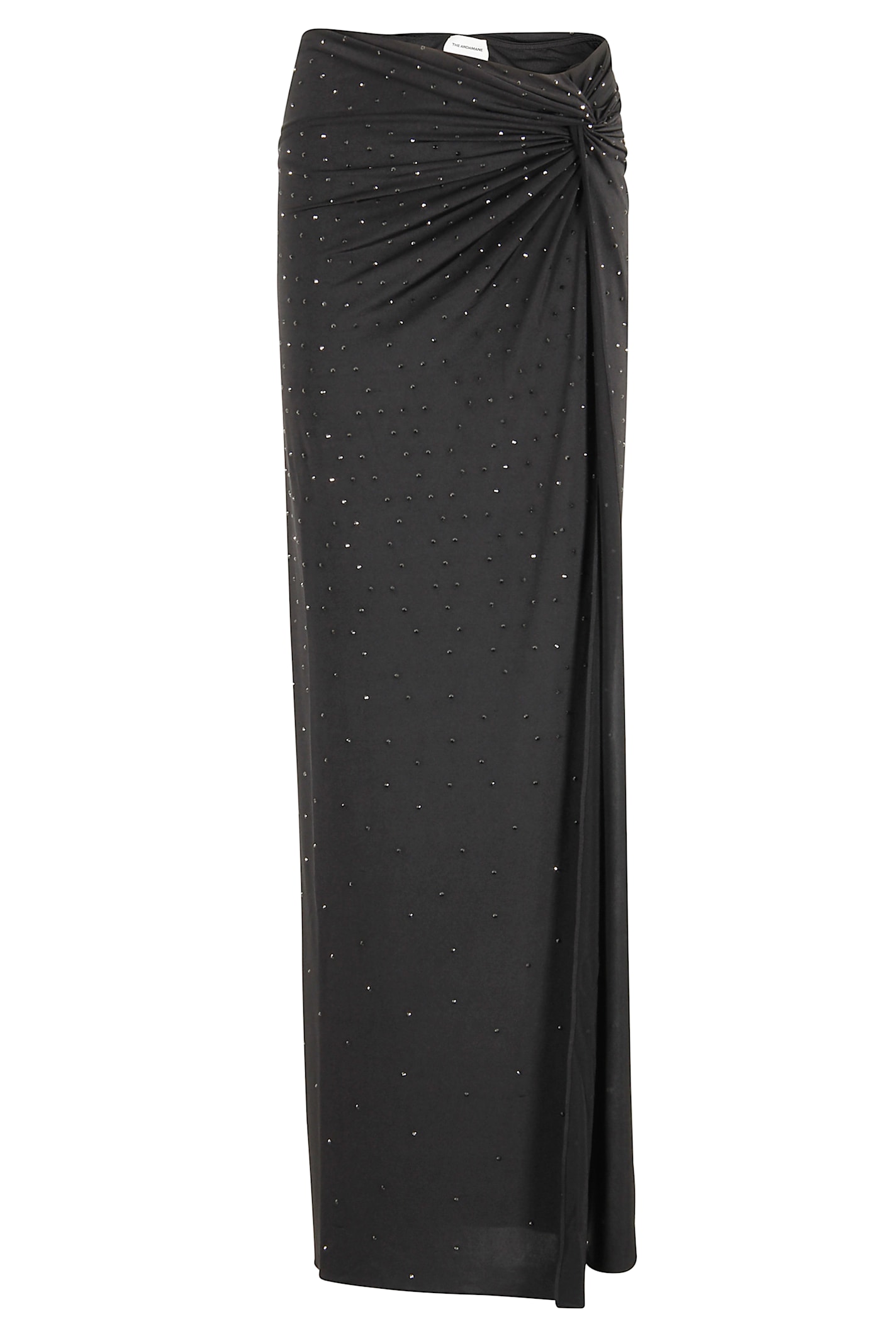 The Andamane Zohra Crystal Maxi Skirt In Black