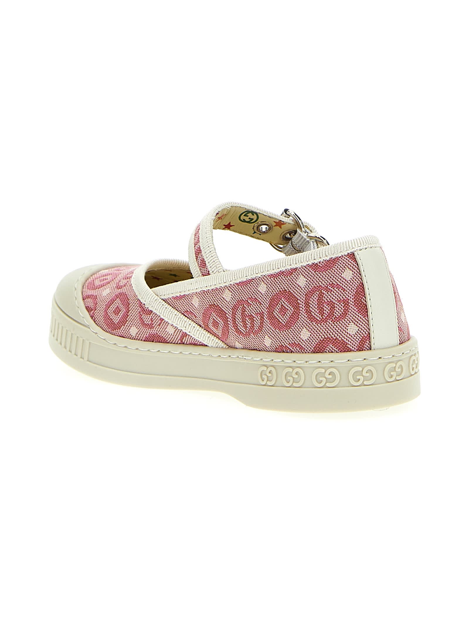 Gucci Double G Ballet Flat In Pink