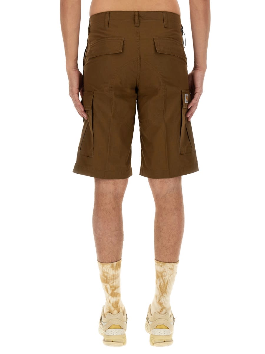 Shop Carhartt Cotton Bermuda Shorts In Brown