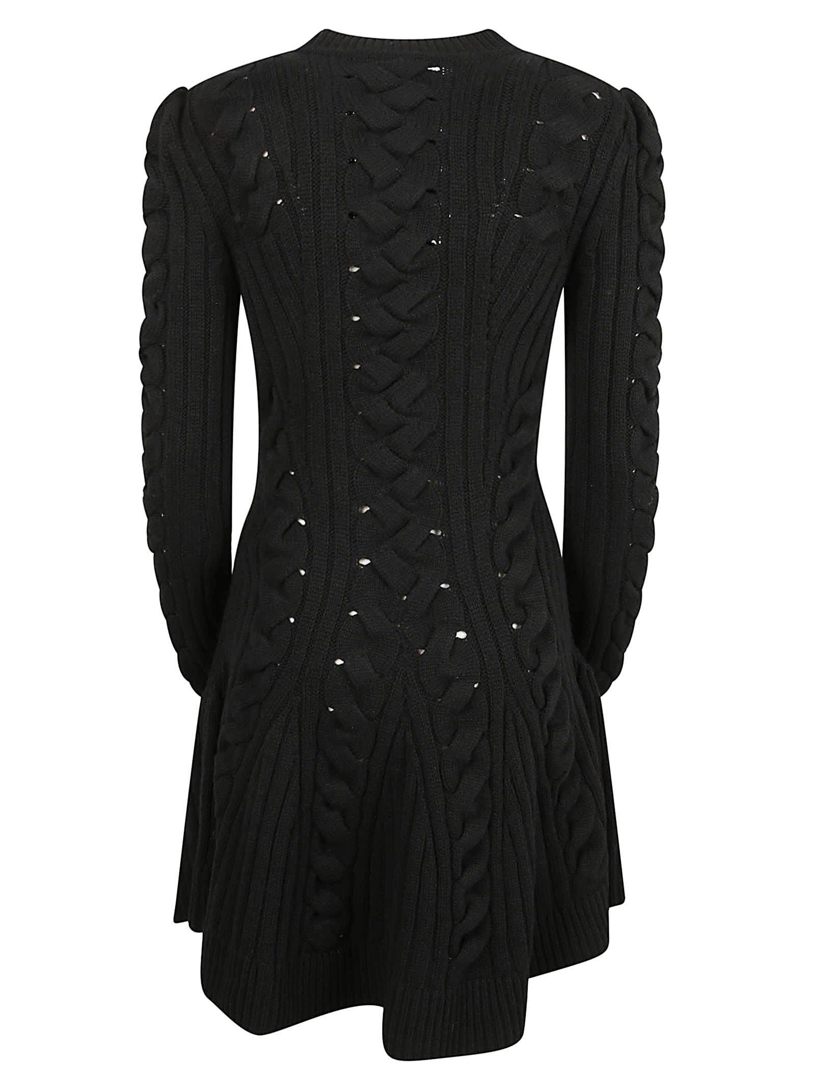 Alexander Mcqueen Wool Dress In Animal Print