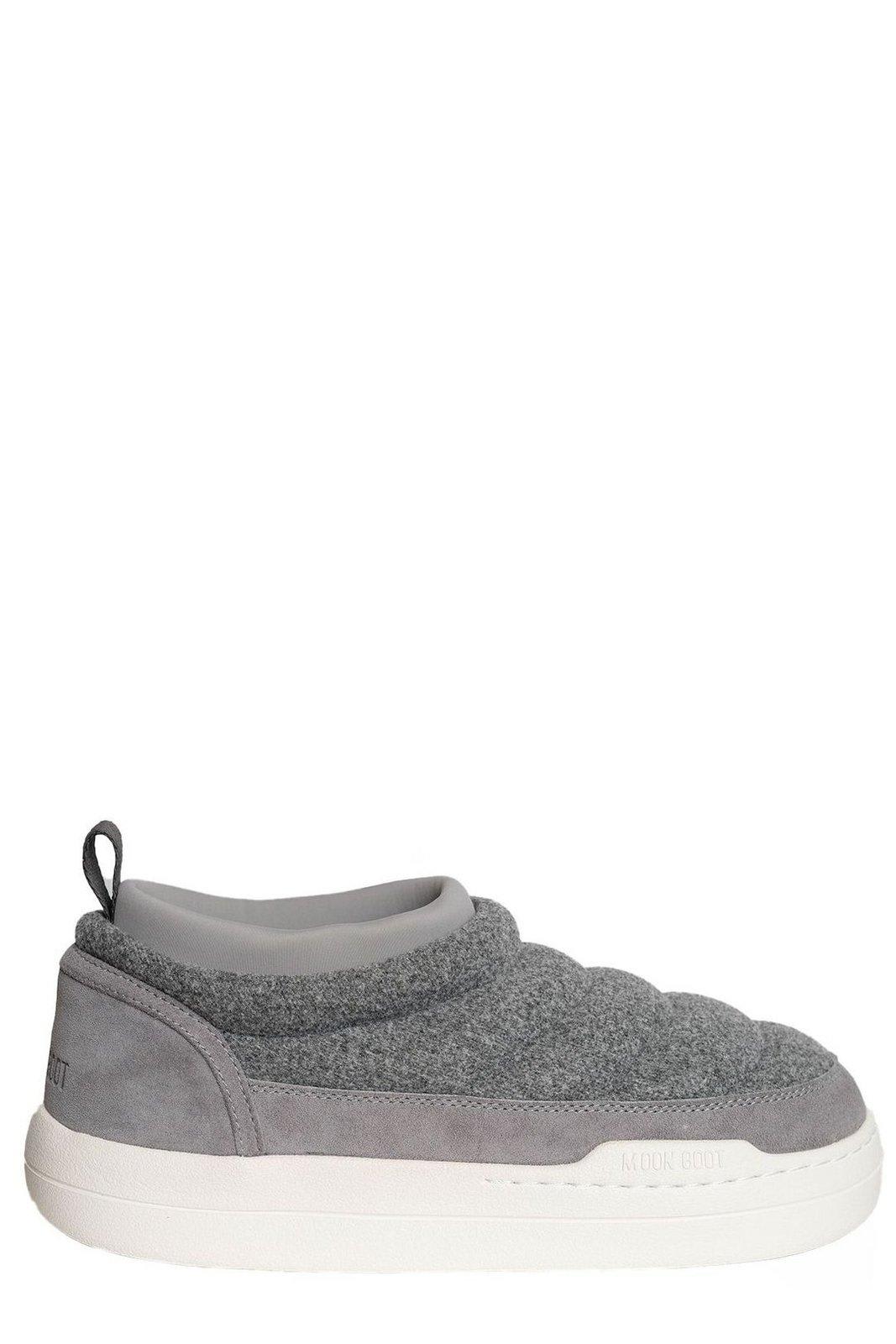 Shop Moon Boot Park Soft Felt Sneakers In Grey