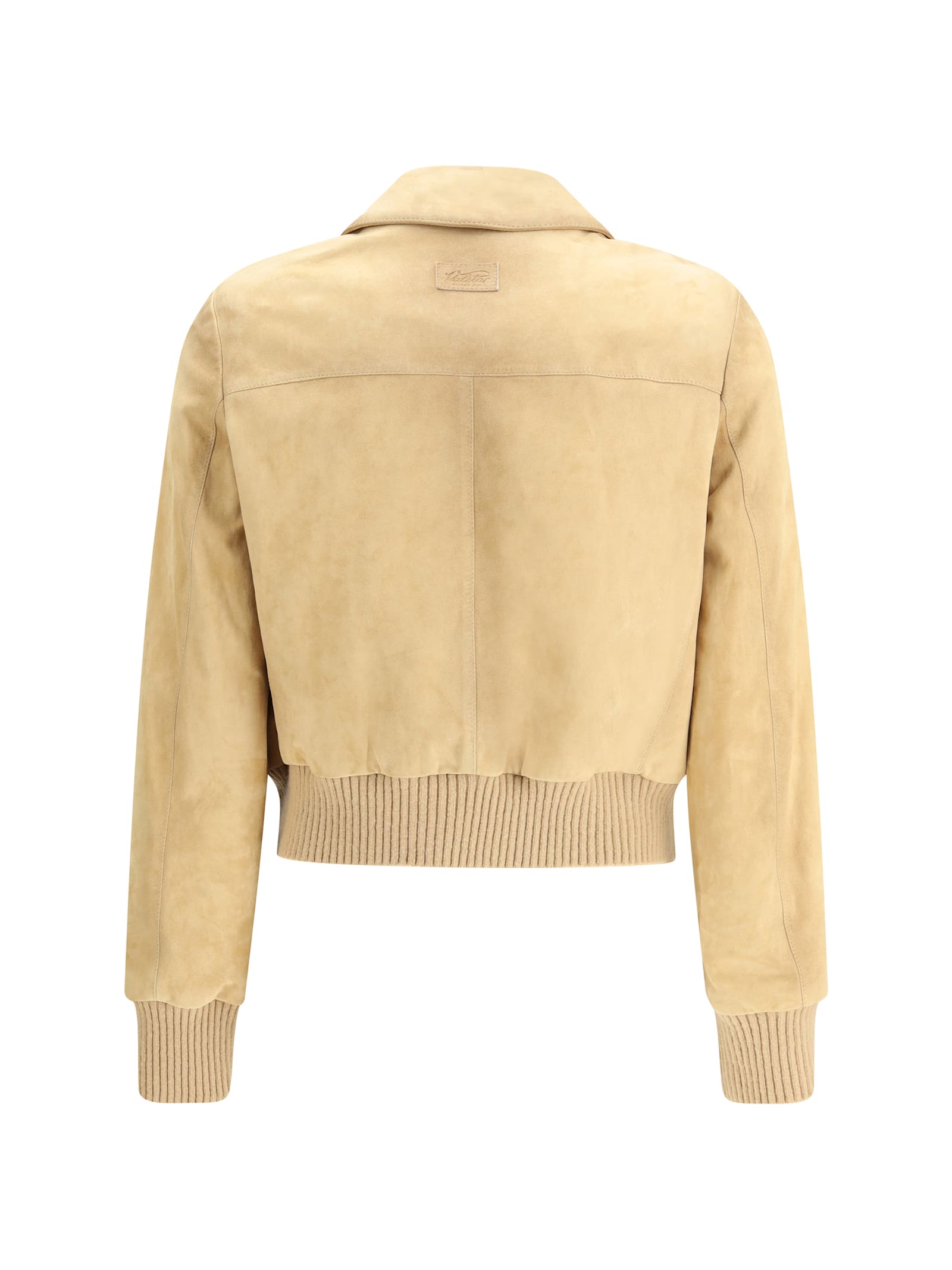 Valstar Suede Leather Jacket In Yellow