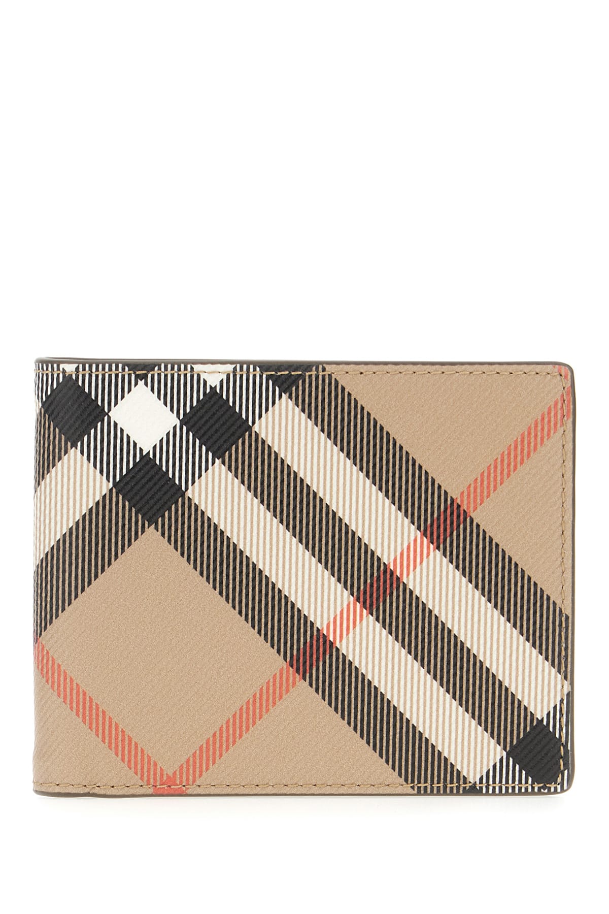 Burberry Printed Fabric Wallet In Sand