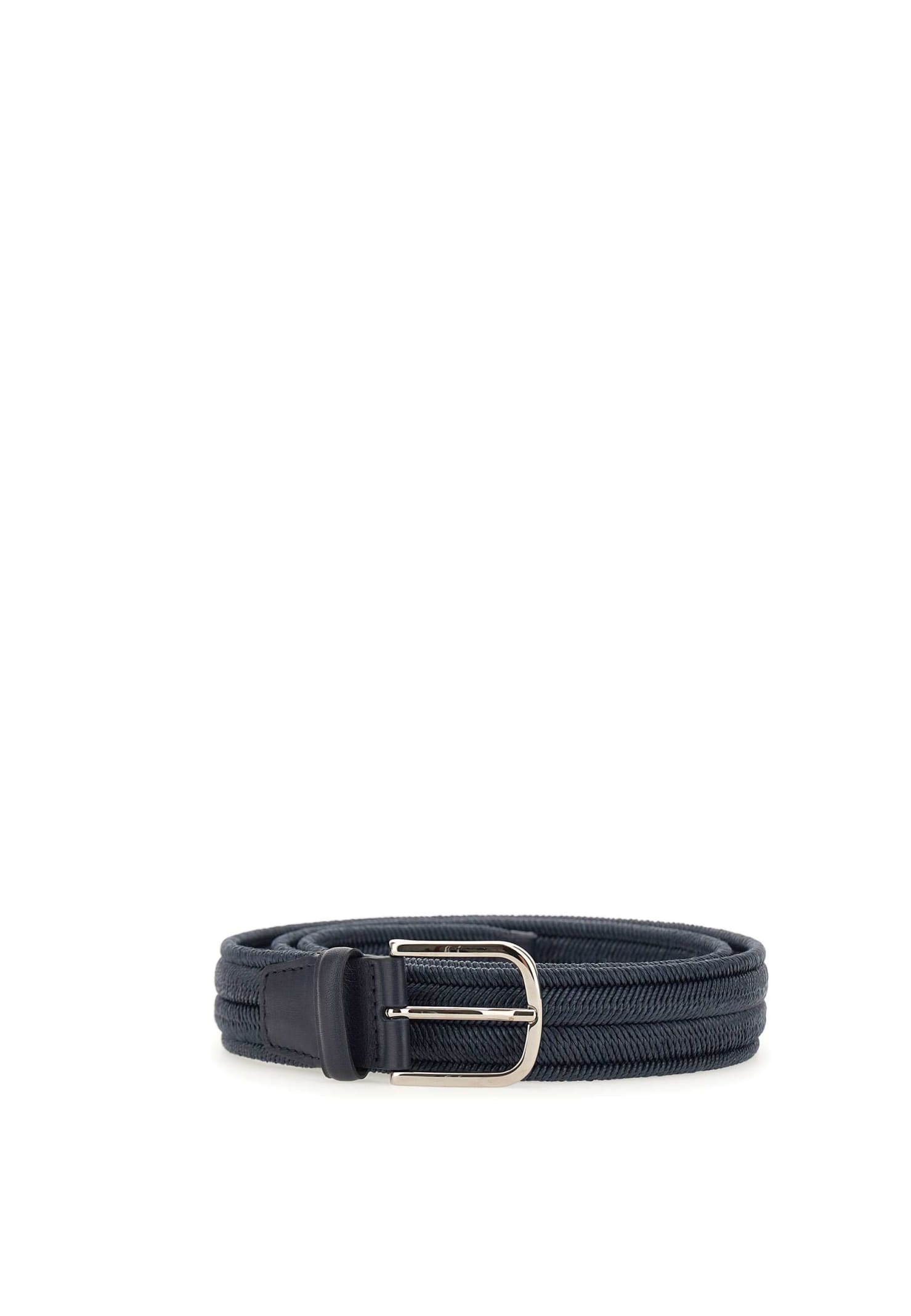 Cotton And Leather Belt