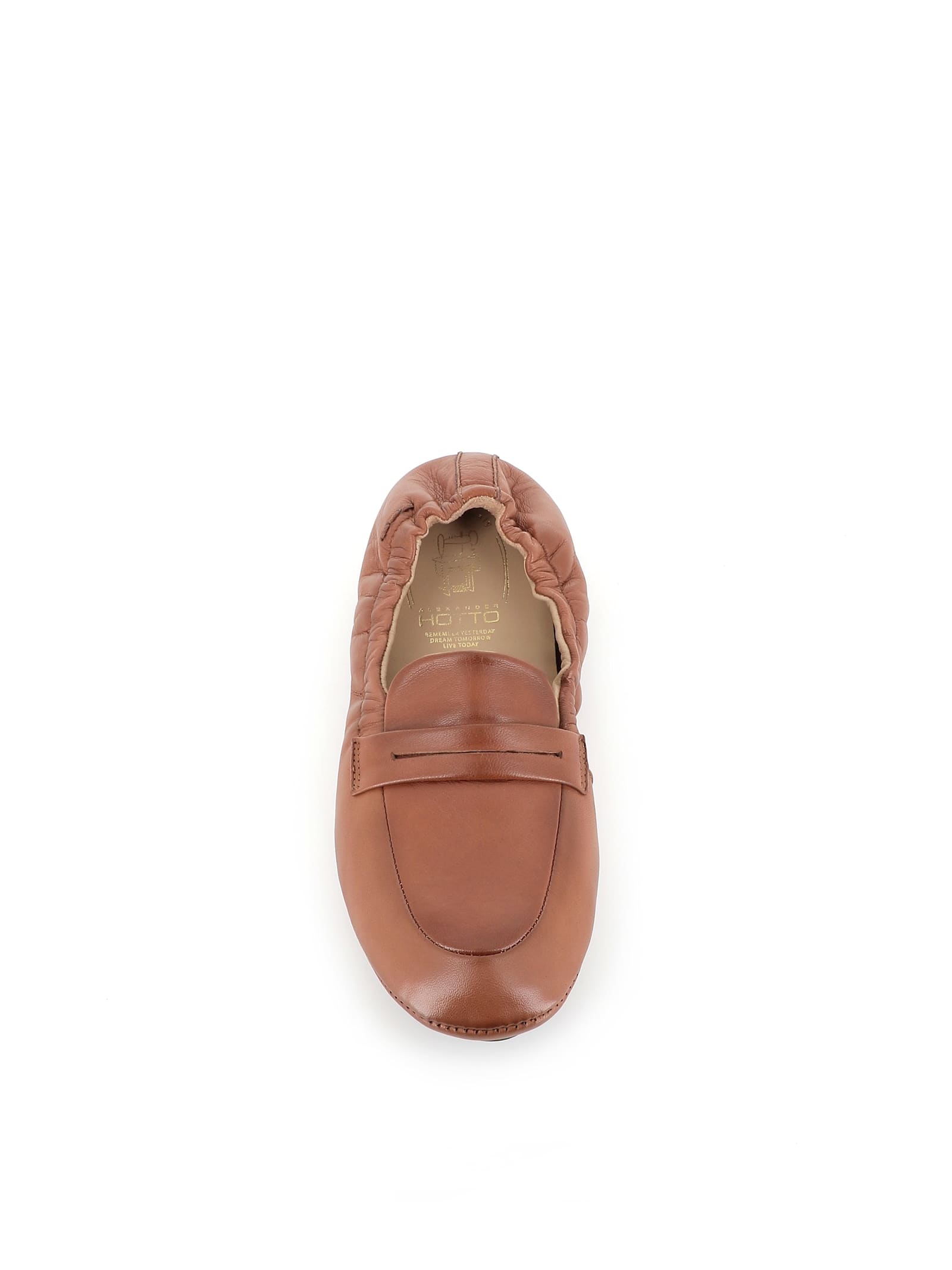 Alexander Hotto Leather Slippers In Brown