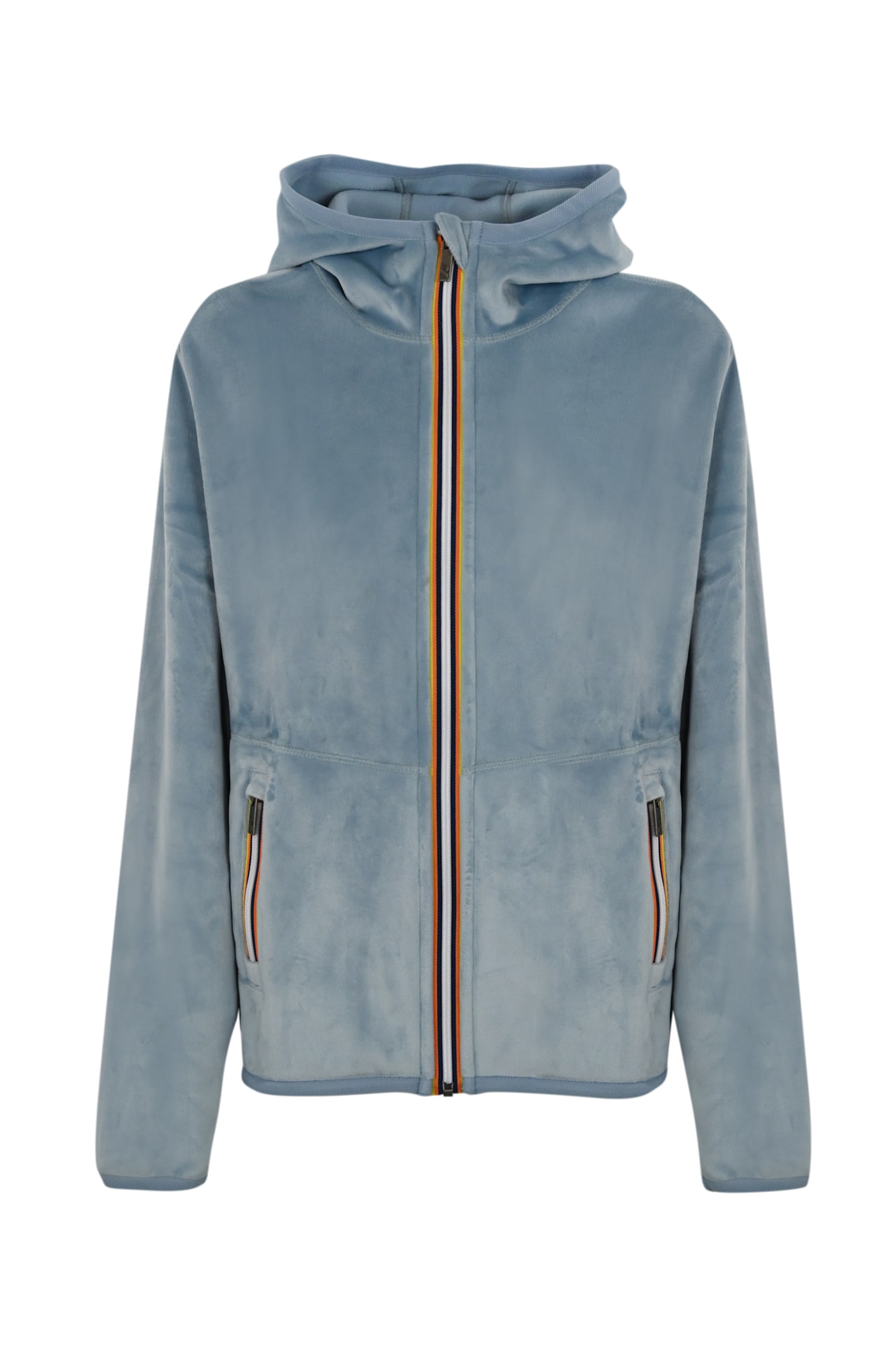 Shop K-way Lily Velor Polar Reversible Jacket In Blue A-blue A