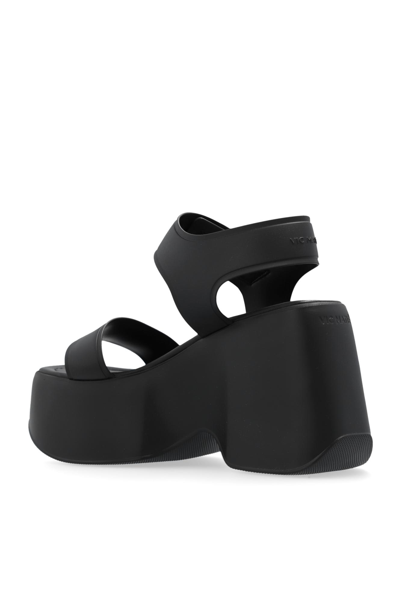Shop Vic Matie Yoko Platform Sandals In Black