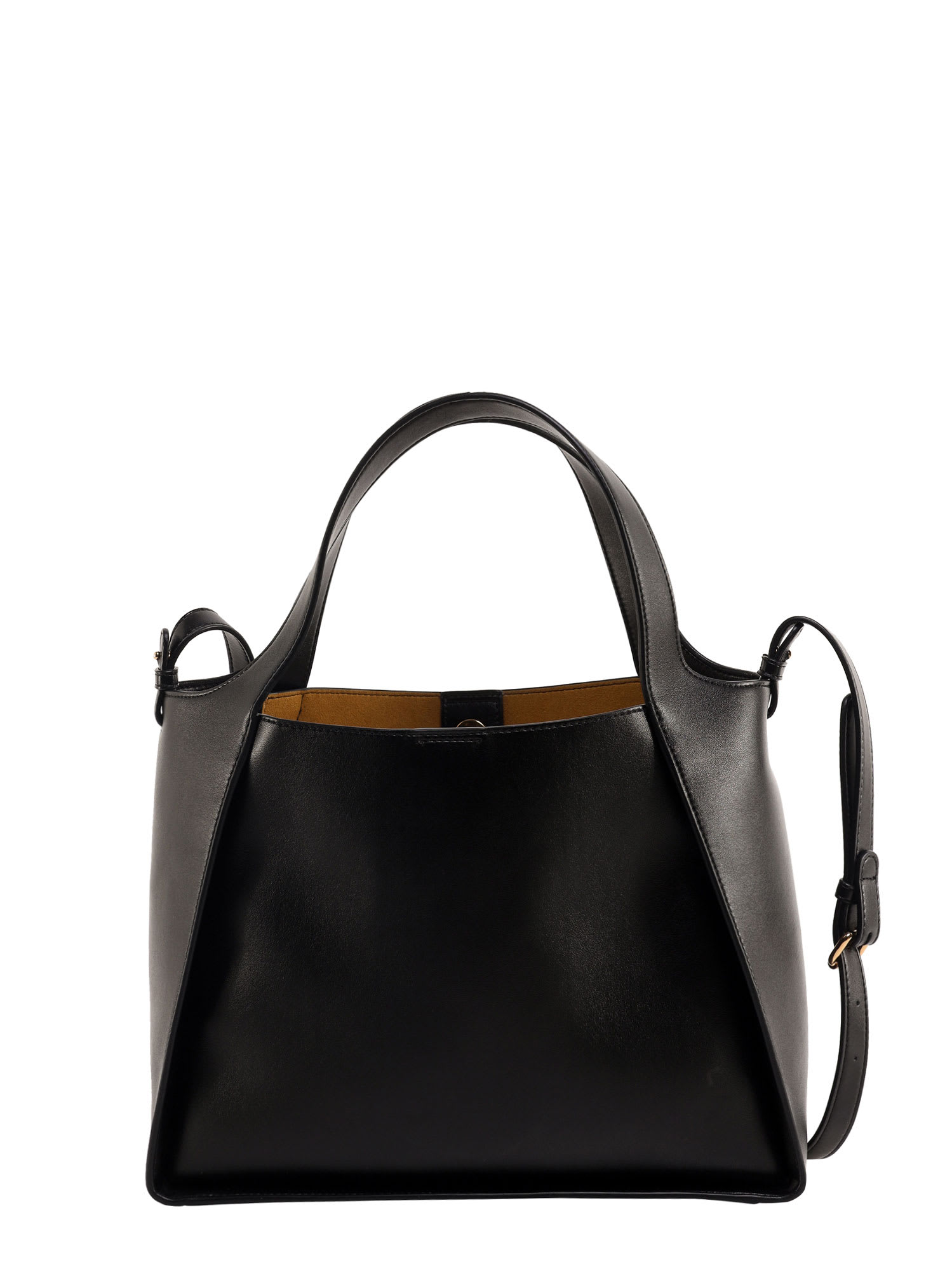 Shop Stella Mccartney Stella Logo Shoulder Bag In Black