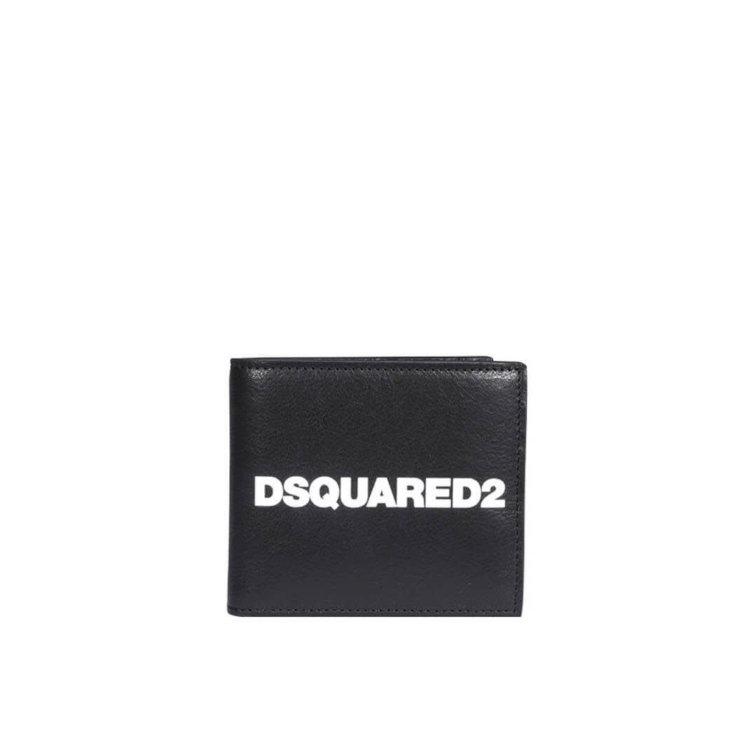 Dsquared2 Black Wallet With White Logo