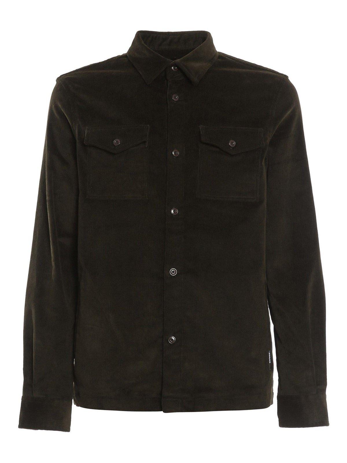 Shop Barbour Buttoned Long Sleeved Shirt In Olive