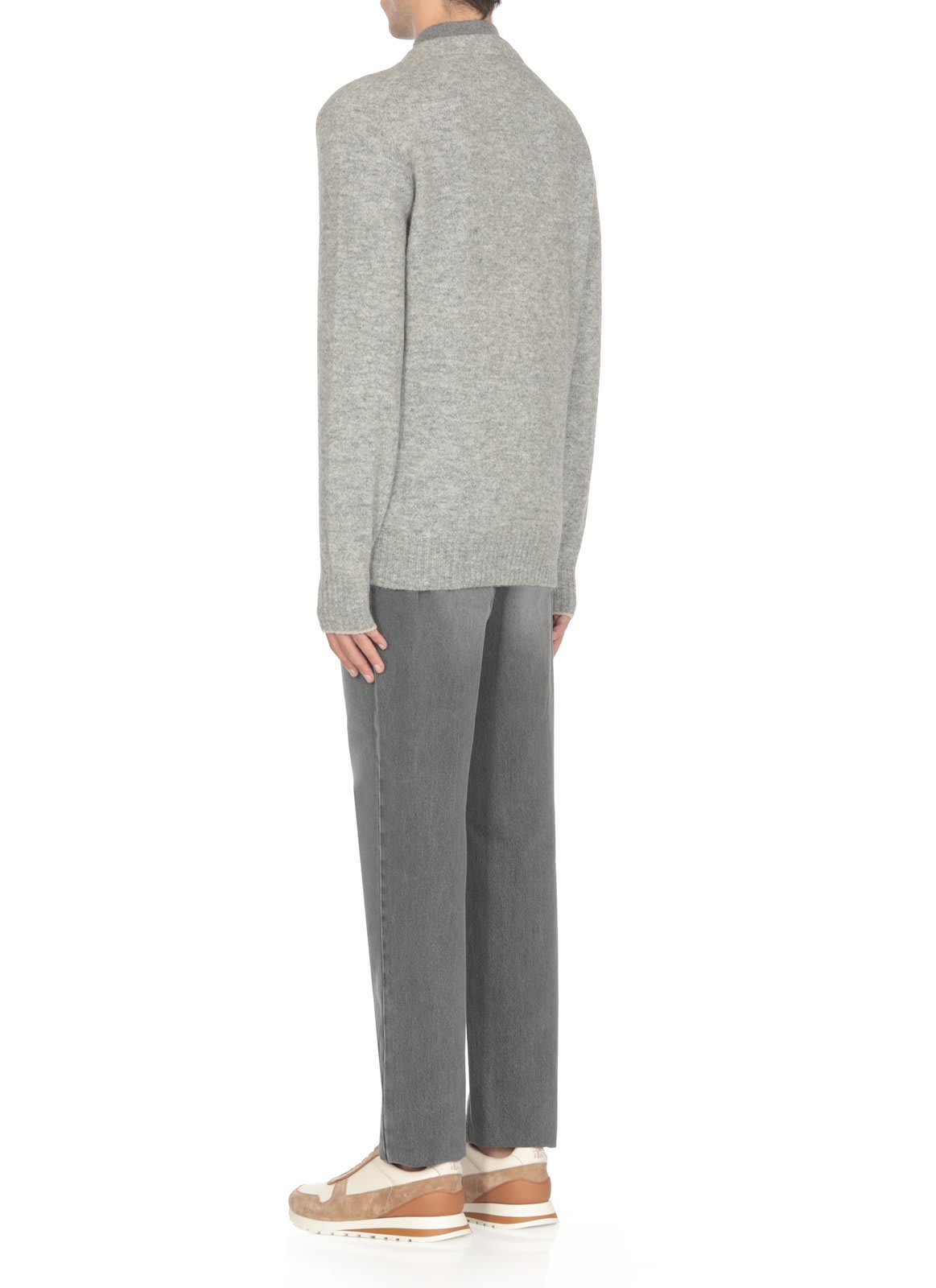 Shop Brunello Cucinelli Buttoned Longsleeved Cardigan In Grey