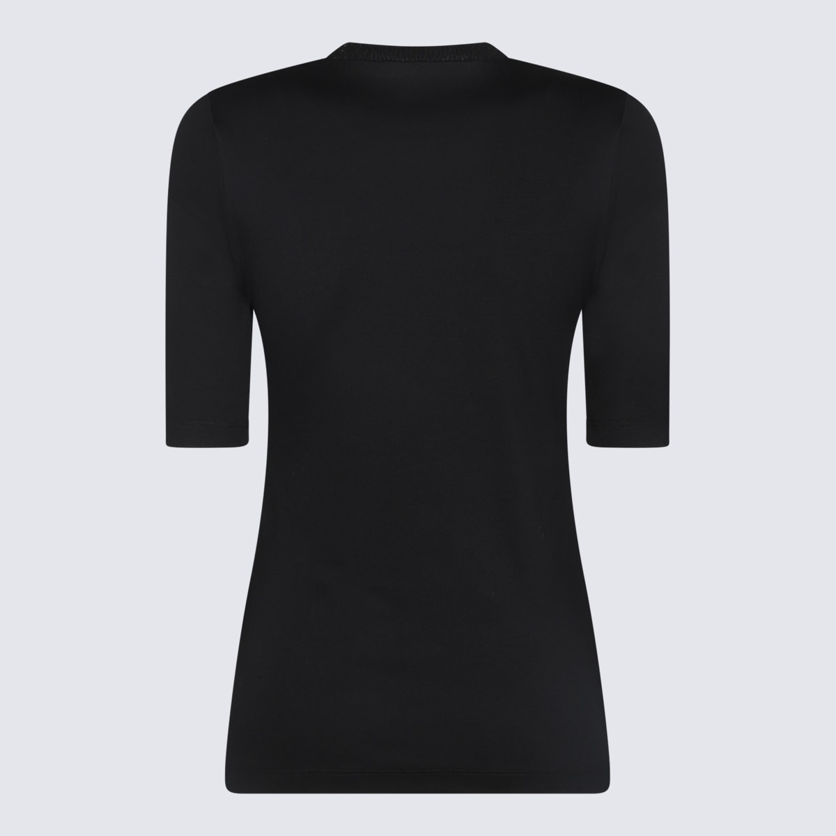 Shop Fabiana Filippi Black Cotton T-shirt