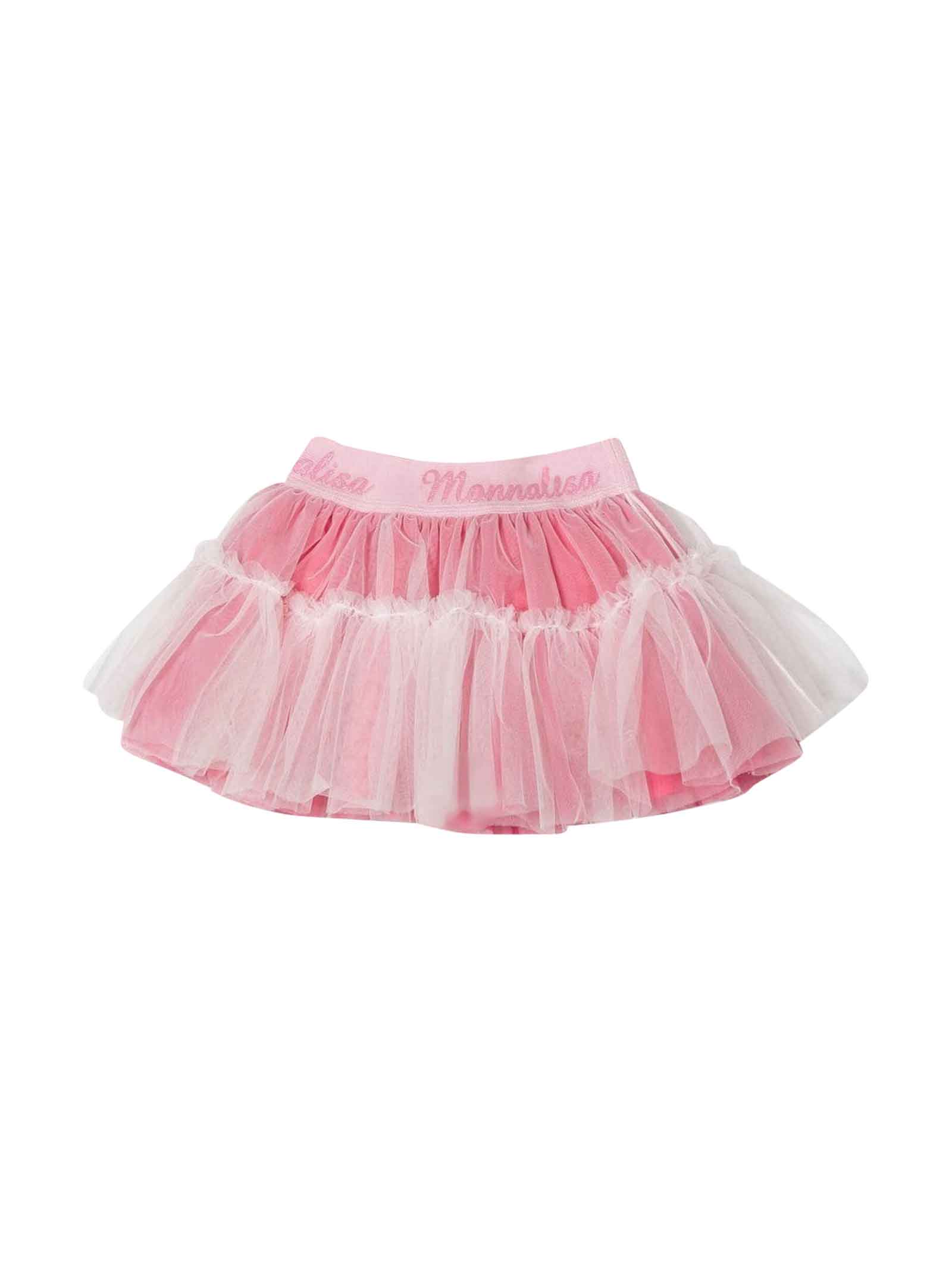 Shop Monnalisa Pink Skirt Baby Girl