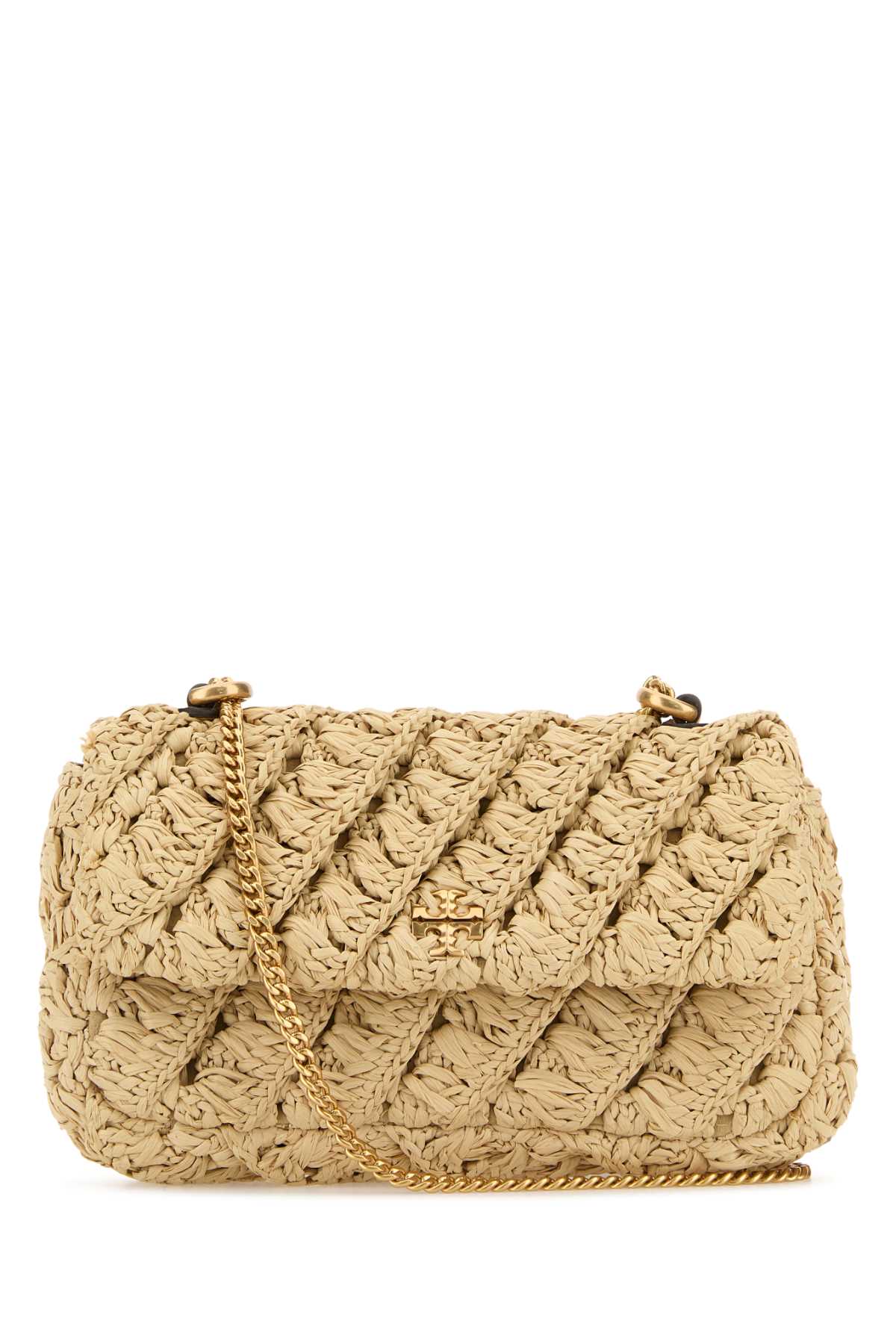 Tory Burch Raffia Mini Kira Shoulder Bag In Brown