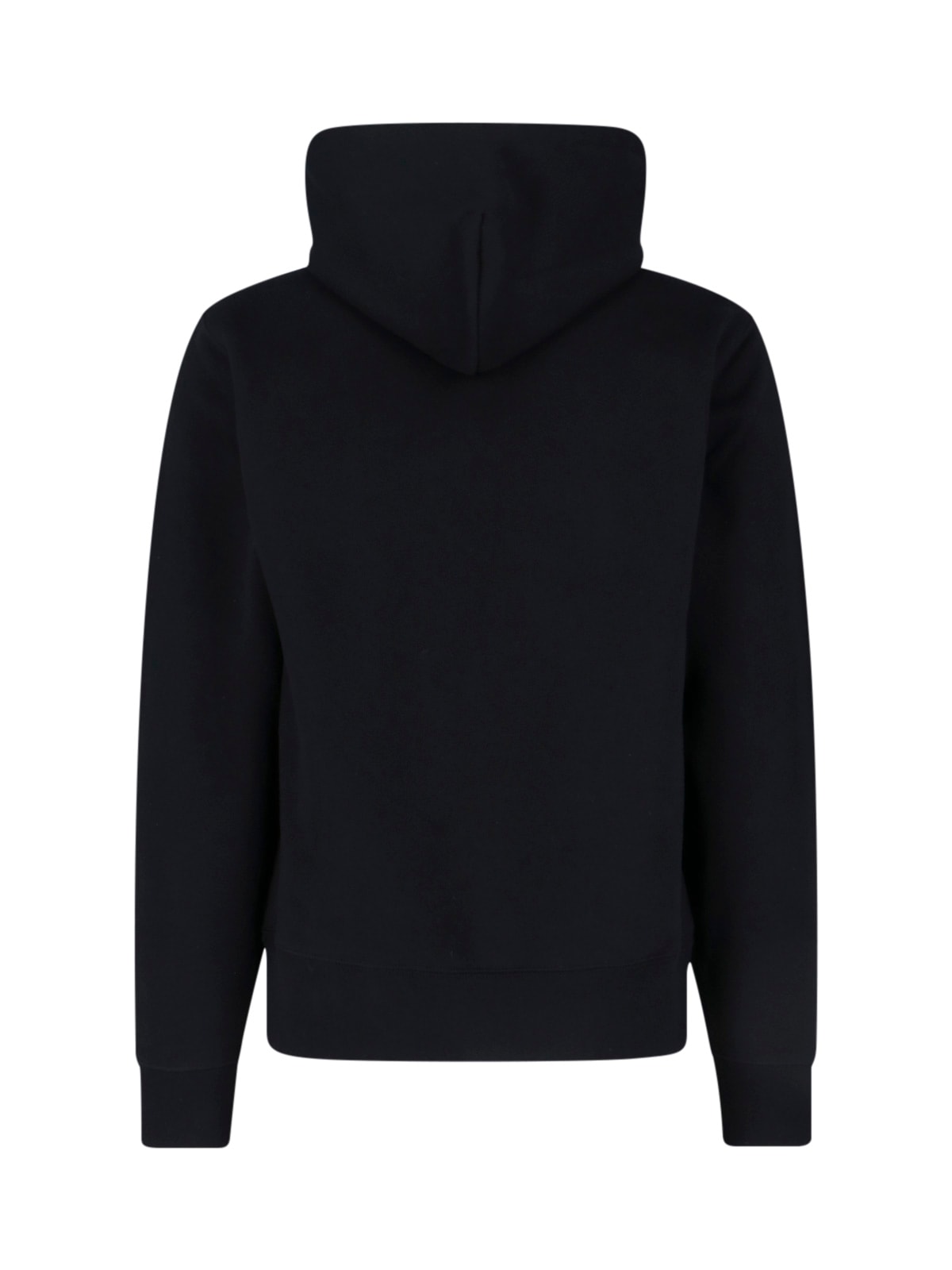 Burberry Men Black Hoodie With Drawstring Hood And Logo Lettering On The Front In Cotton Man In Black