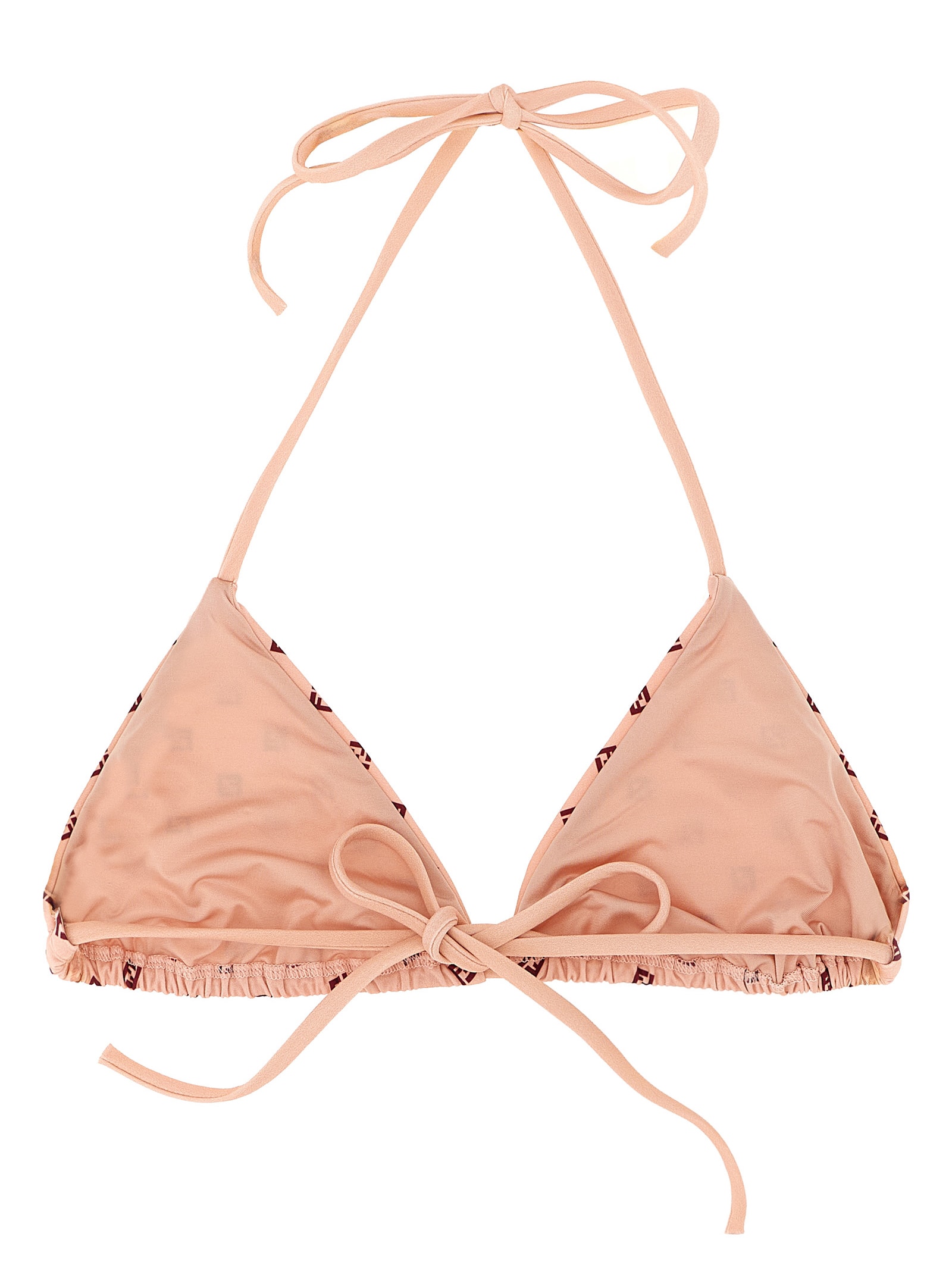 Fendi Micro Patchwork Bikini Top In Pink