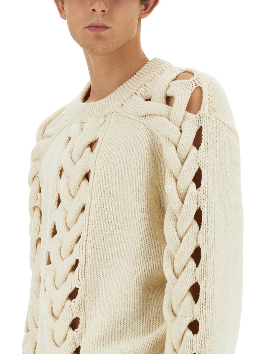 Shop Isabel Marant Crewneck Mesh Jumper In Powder