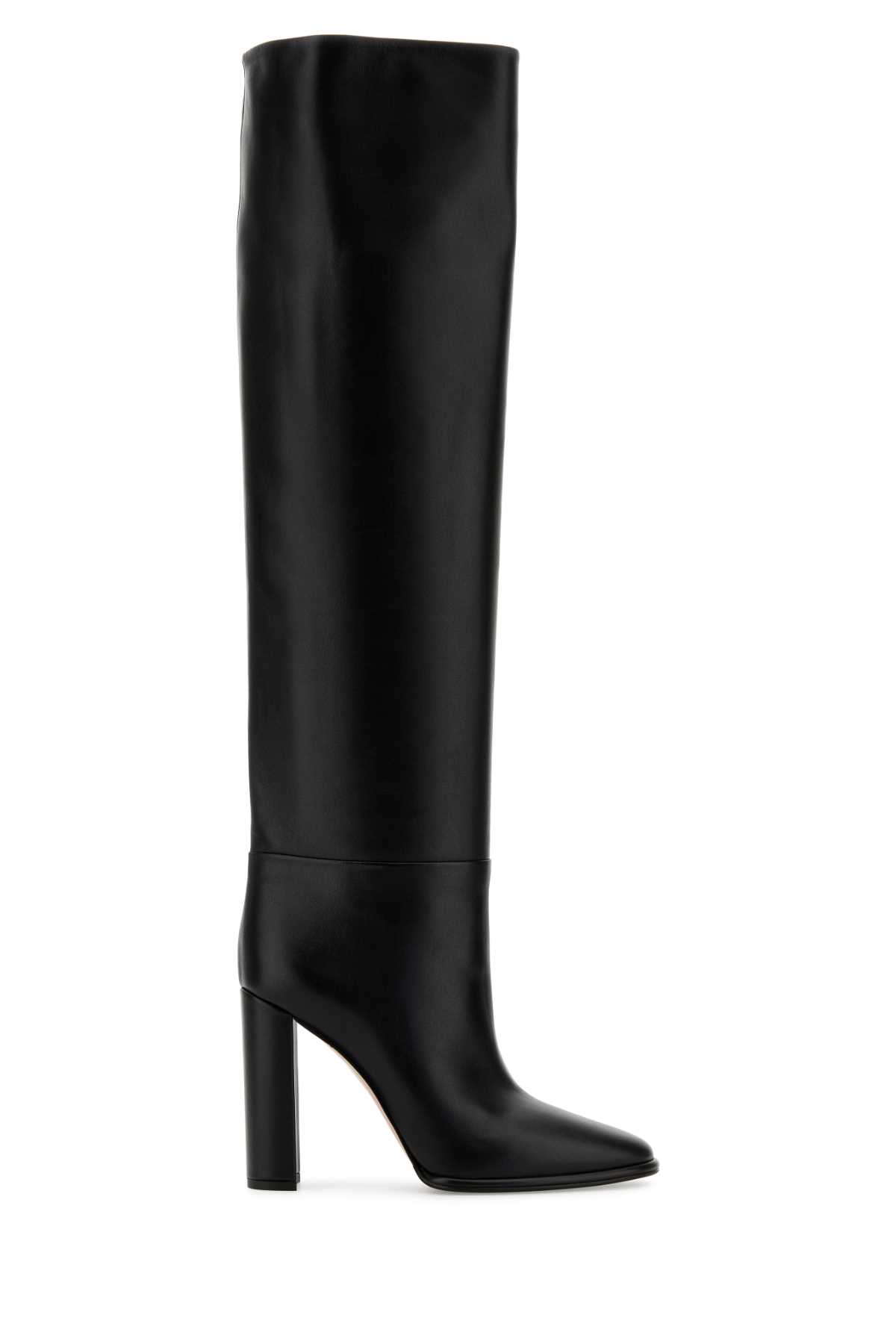 Shop Le Silla Black Leather Elsa Boots In Nero