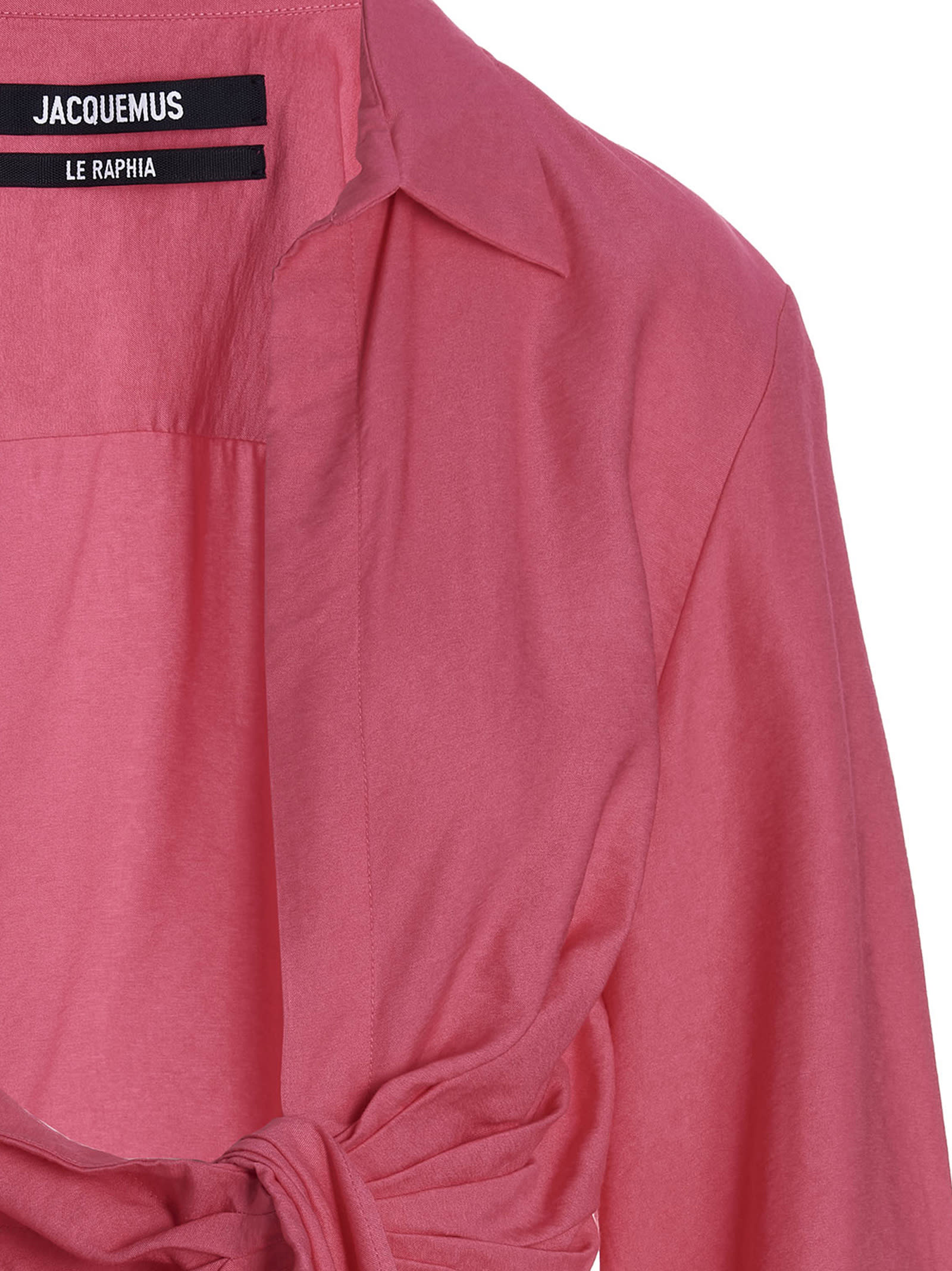 Shop Jacquemus La Chemise Bahia Shirt In Fuchsia