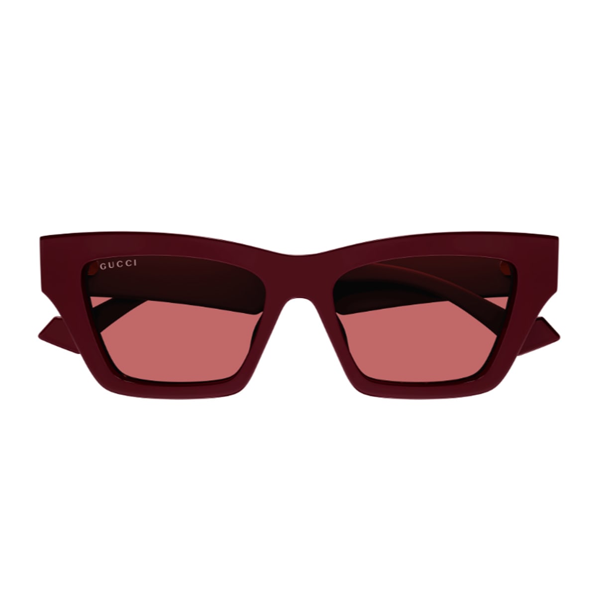 Gucci Gg1753s Linea Emblem 004 Burgundy Brown Sunglasses In Burgundy