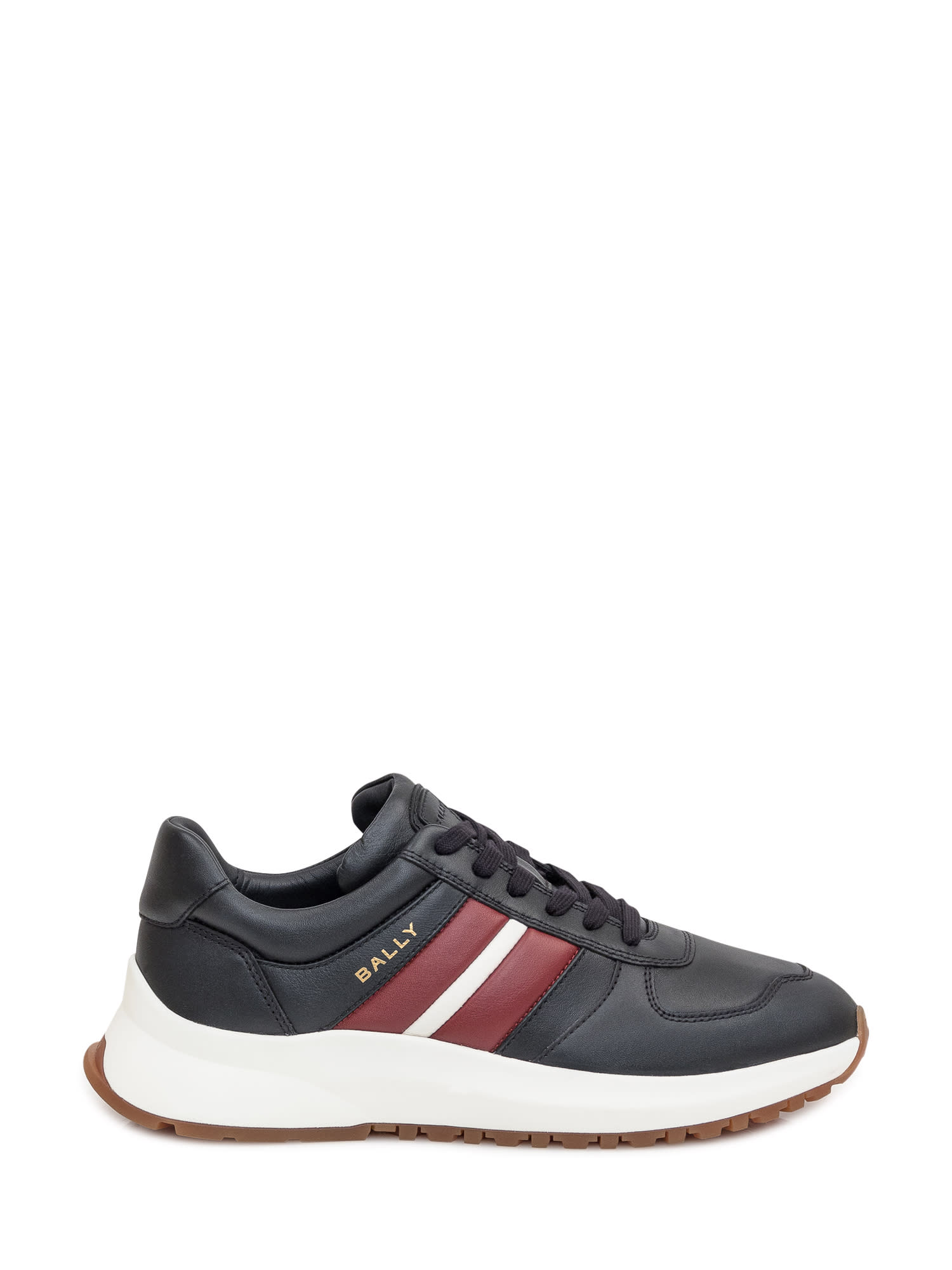 Shop Bally Darsyl Sneaker In Black/b.red/white