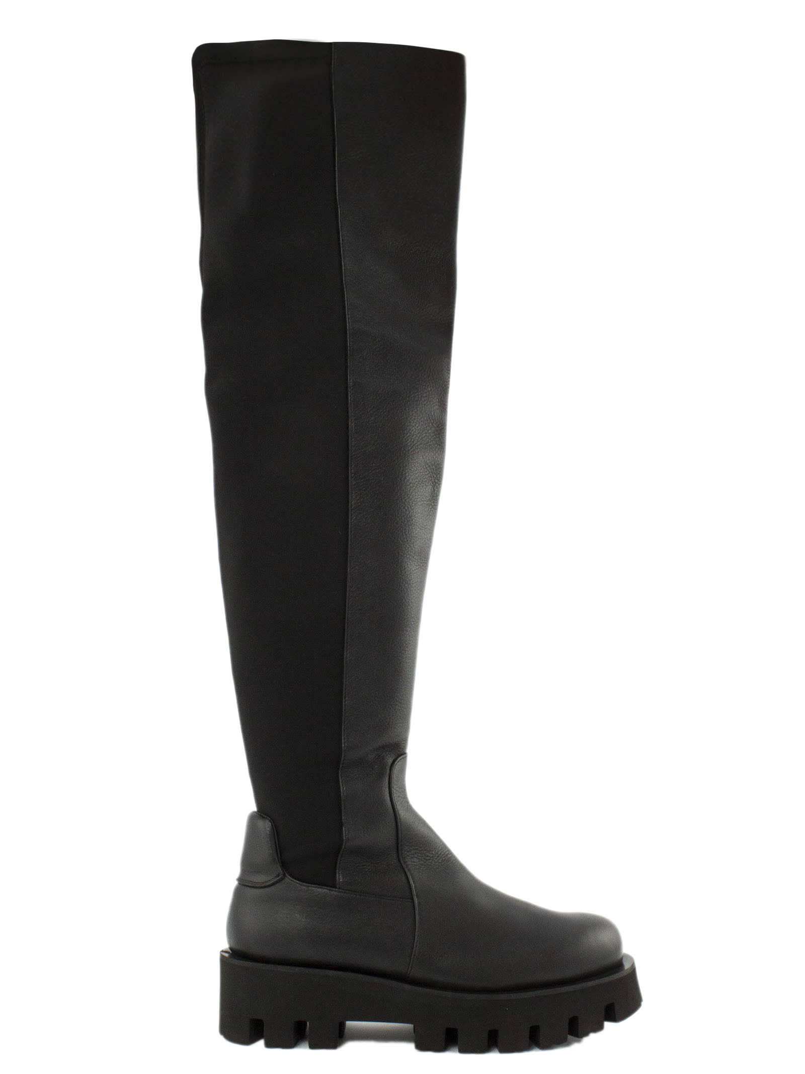 Paloma Barceló Black Leather Aina Boots