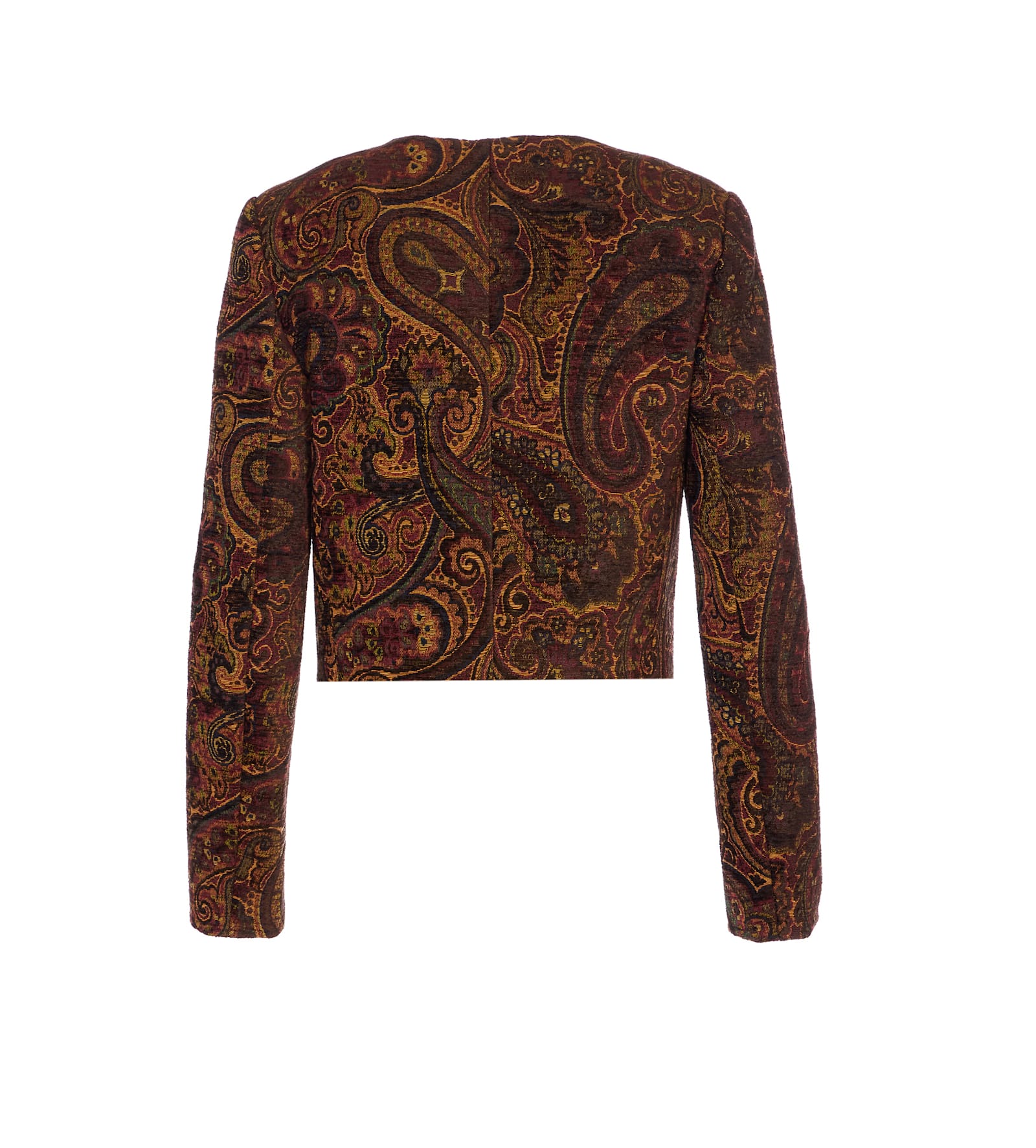Chloé Jacket In Paisley Pattern Jacquard In Brown