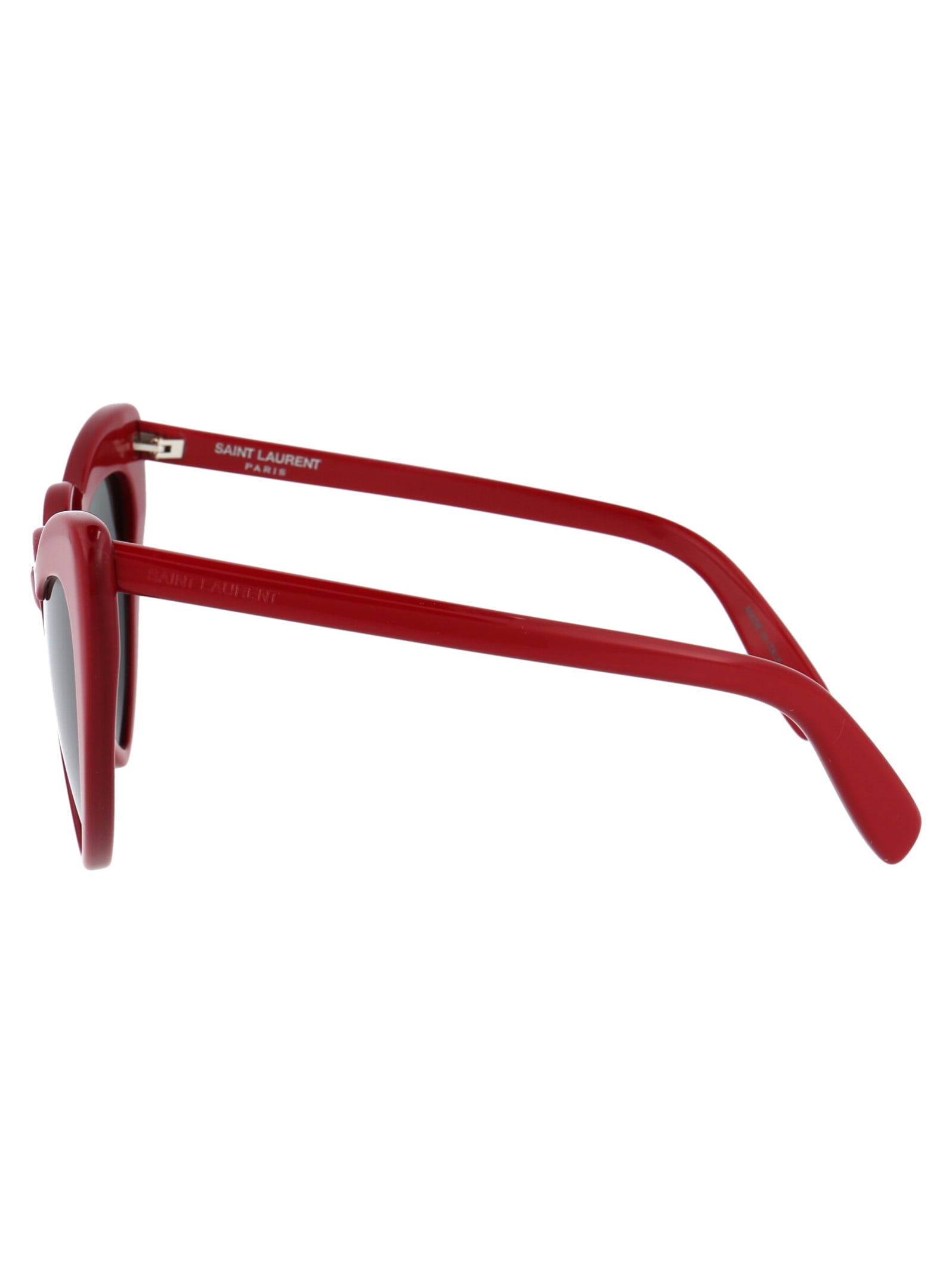 Shop Saint Laurent Sl 181 Loulou Sunglasses In 002 Red Red Grey