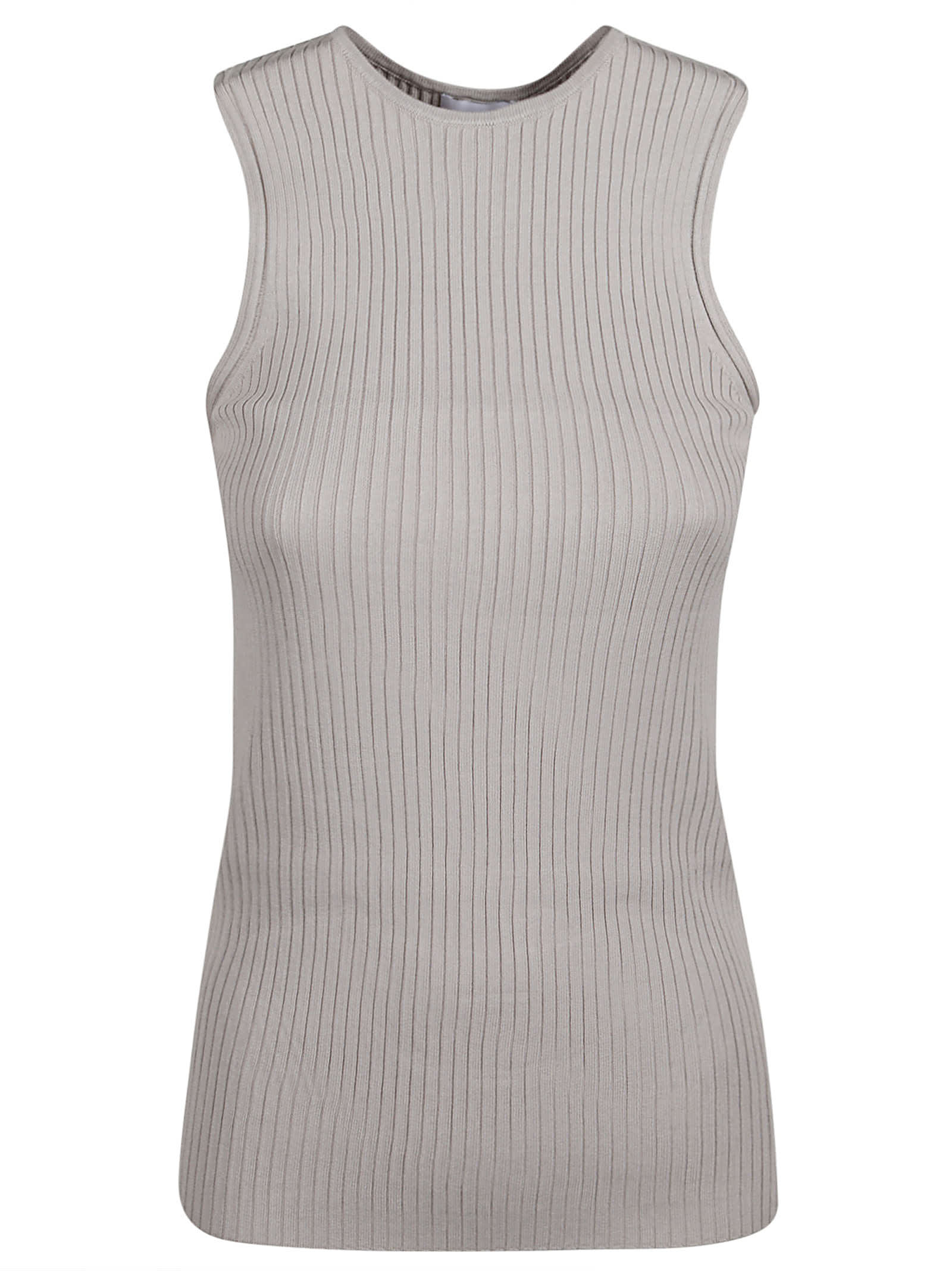 Calvin Klein Ribbed Tank Top In Sand