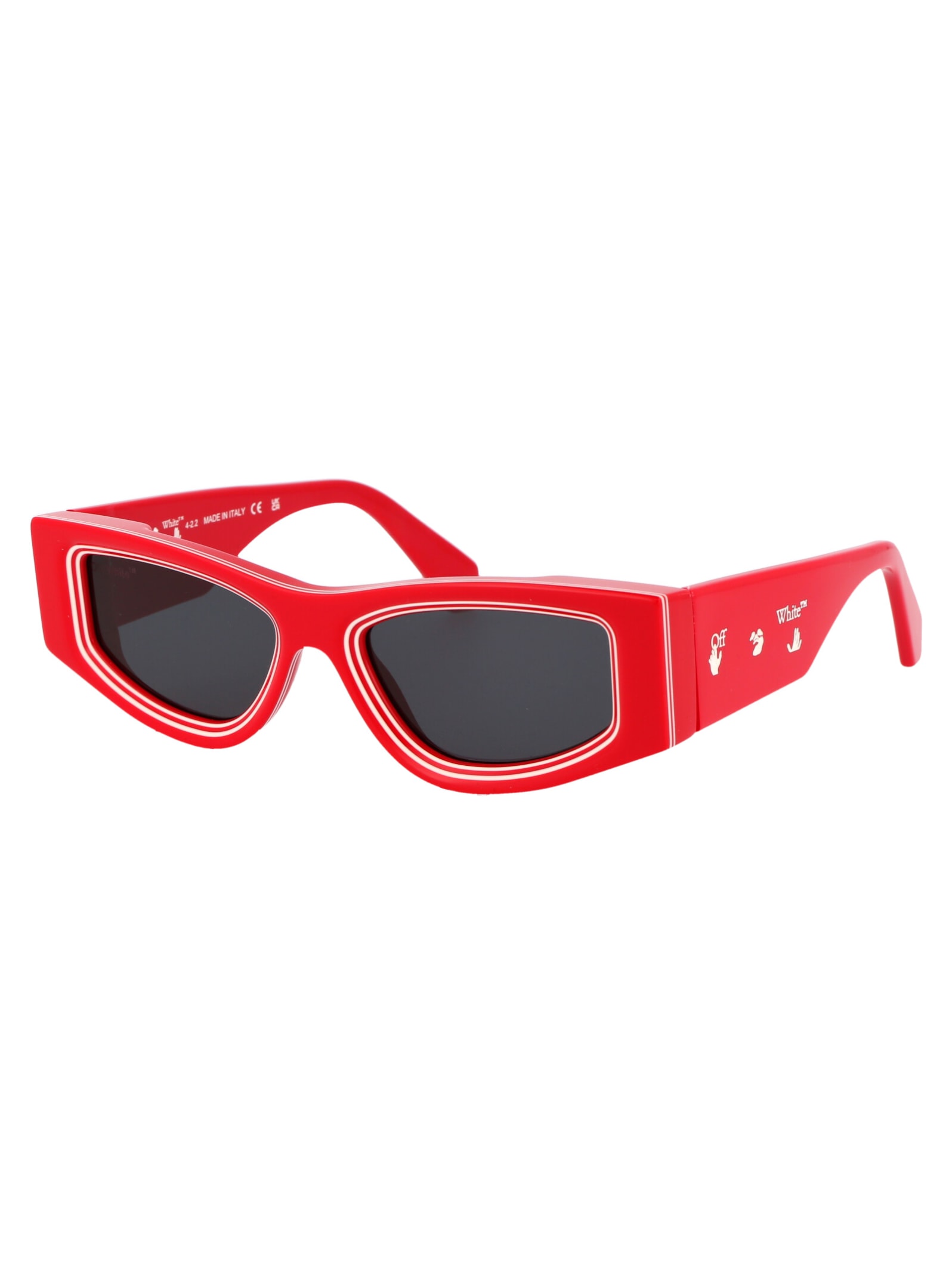 Off-white Andy Rectangular-frame Sunglasses In 2507 Red