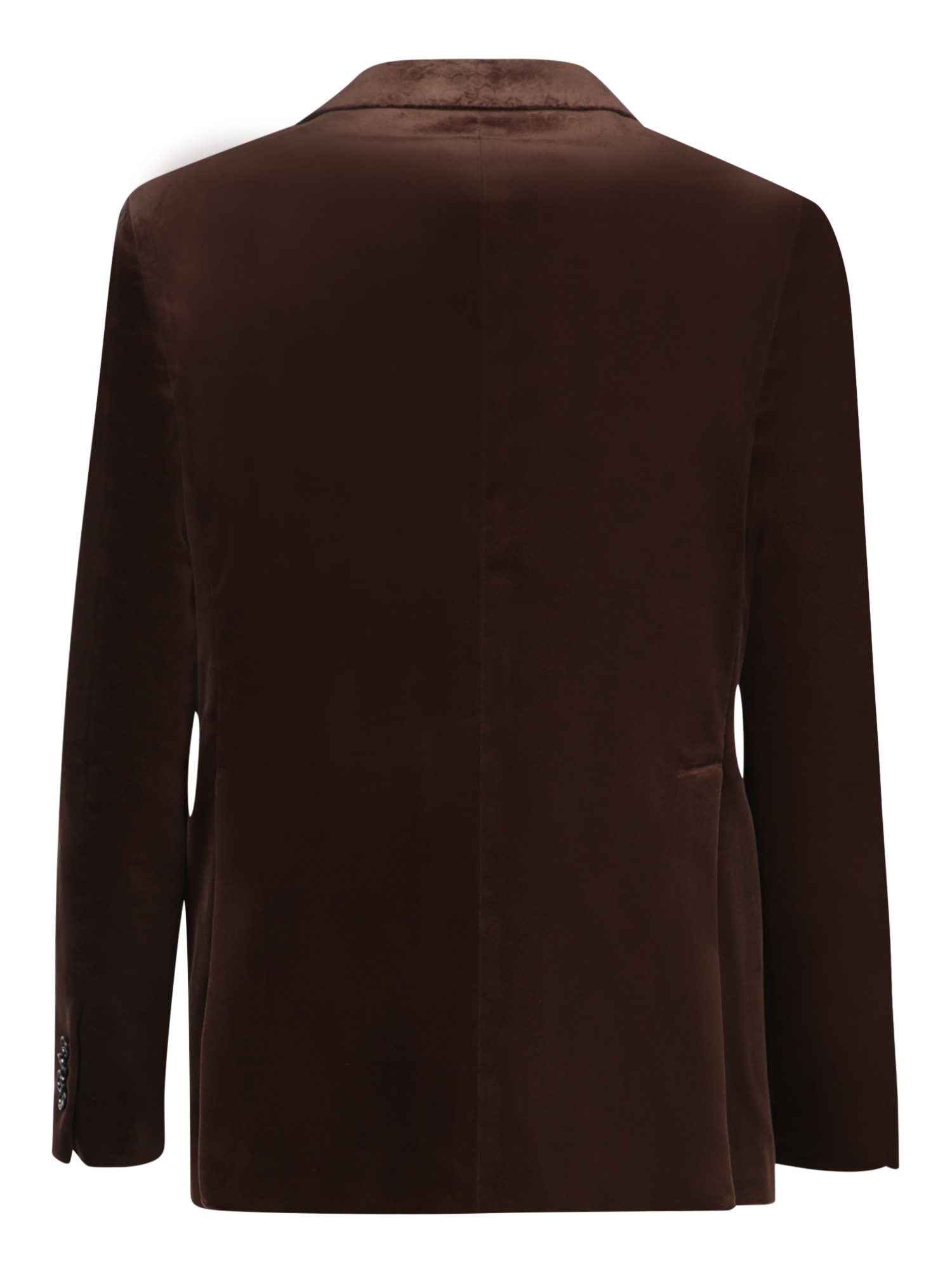 Shop Tagliatore Brown Velvet Jacket