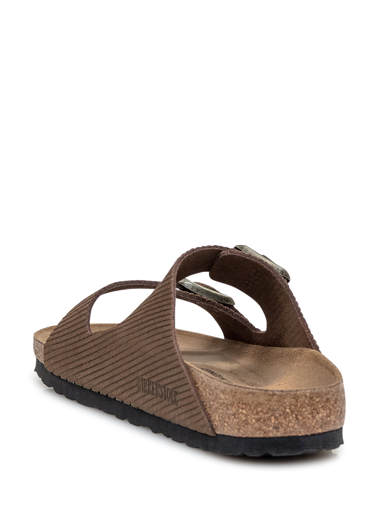 Birkenstock Brown Suede Arizona Slippers In Darktea