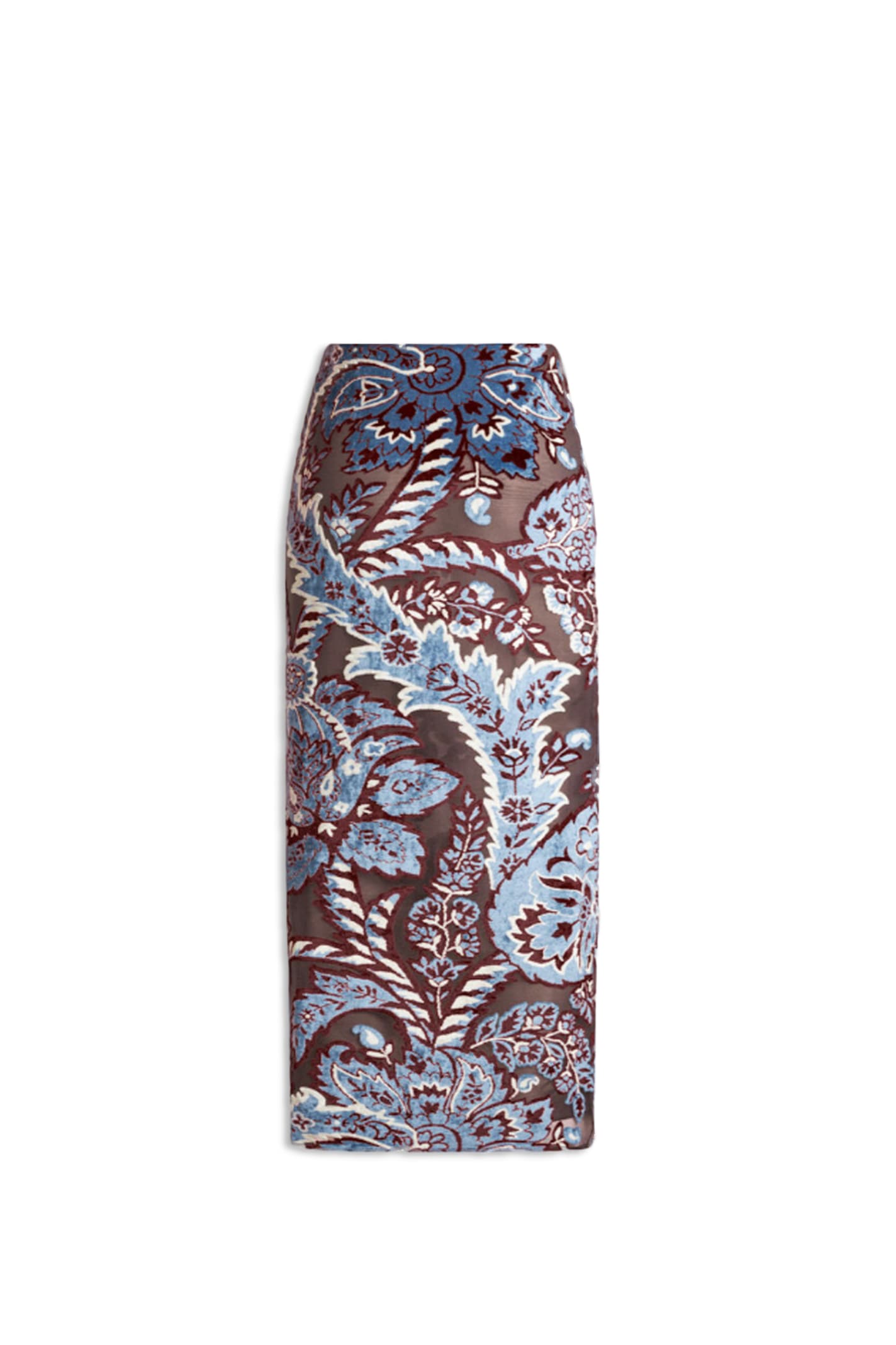 Shop Etro Skirt In Clear Blue