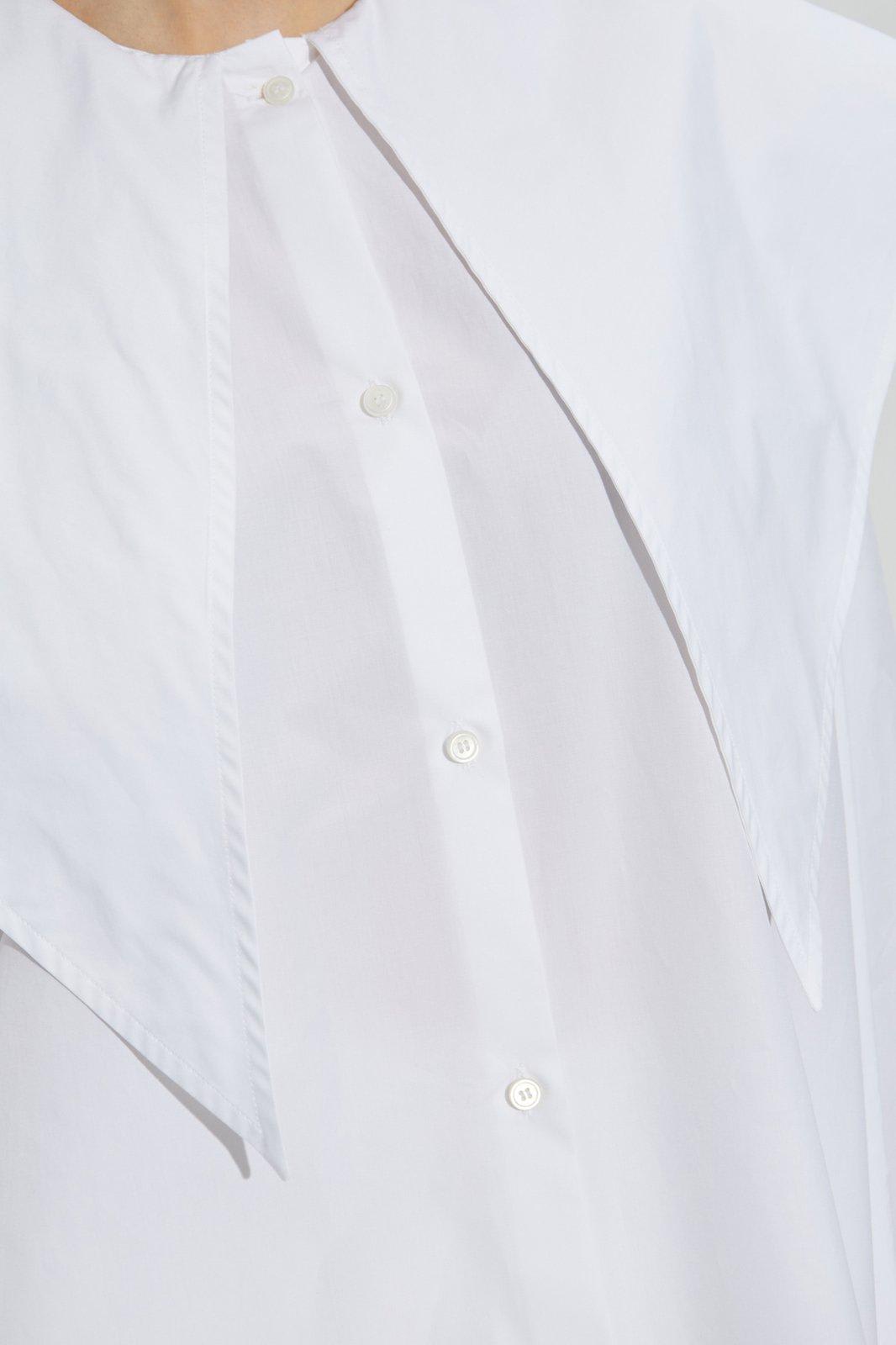 Fabiana Filippi Decorative Collar Long Sleeved Shirt In White