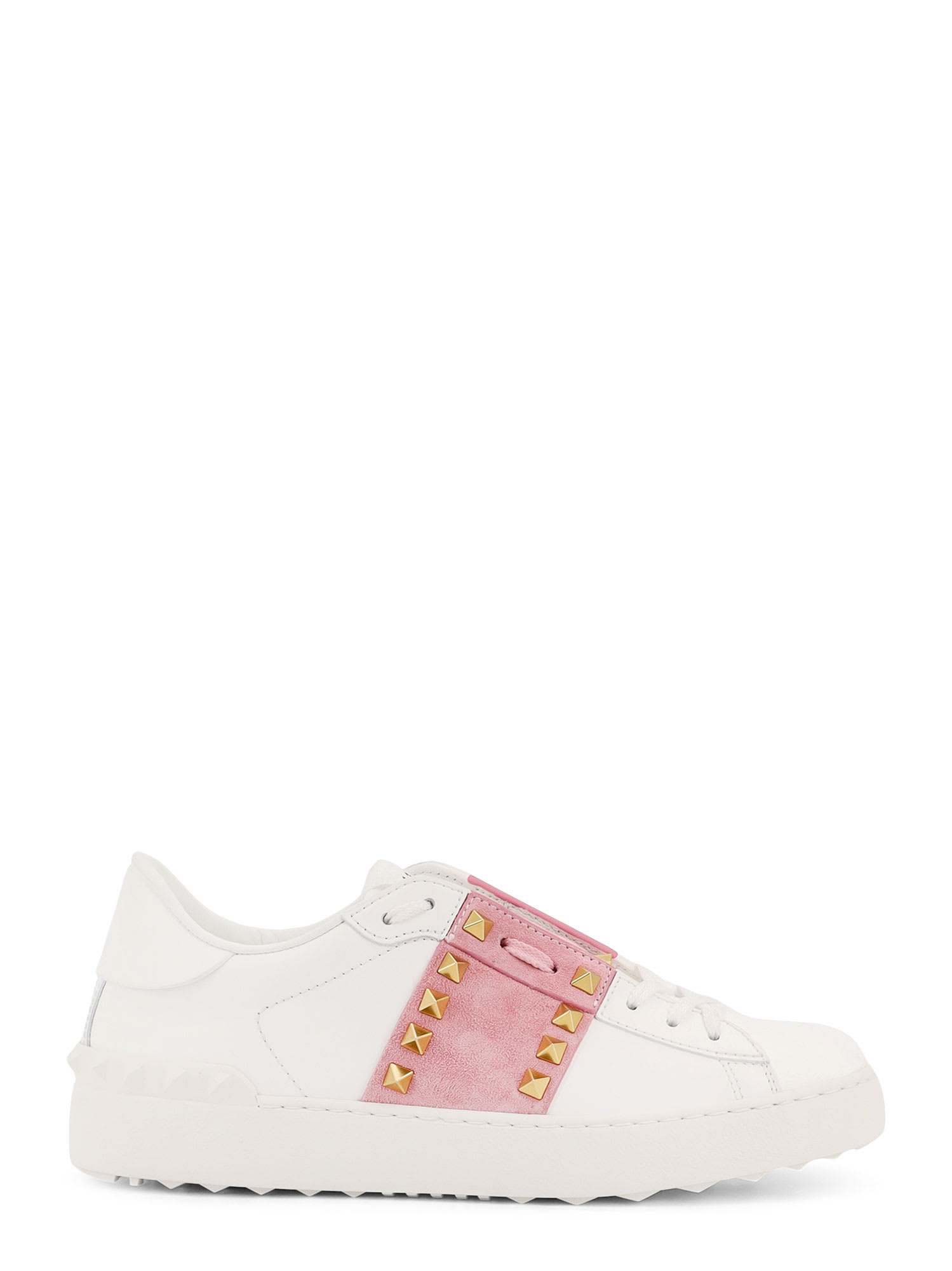 Rockstud Untitled Leather Low-top Sneakers