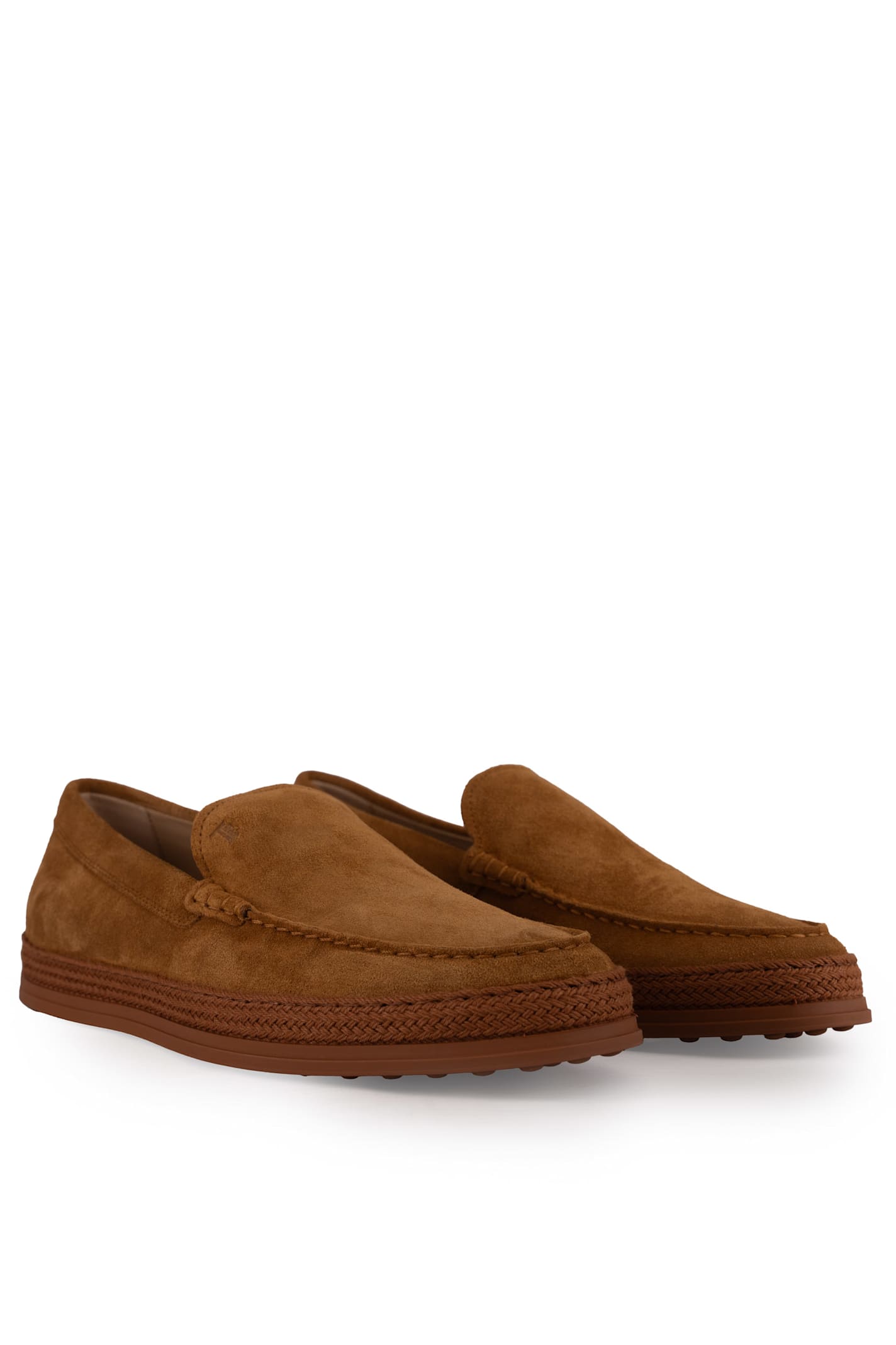 Tod's Leather Slip-on Moccasin In Tabacco