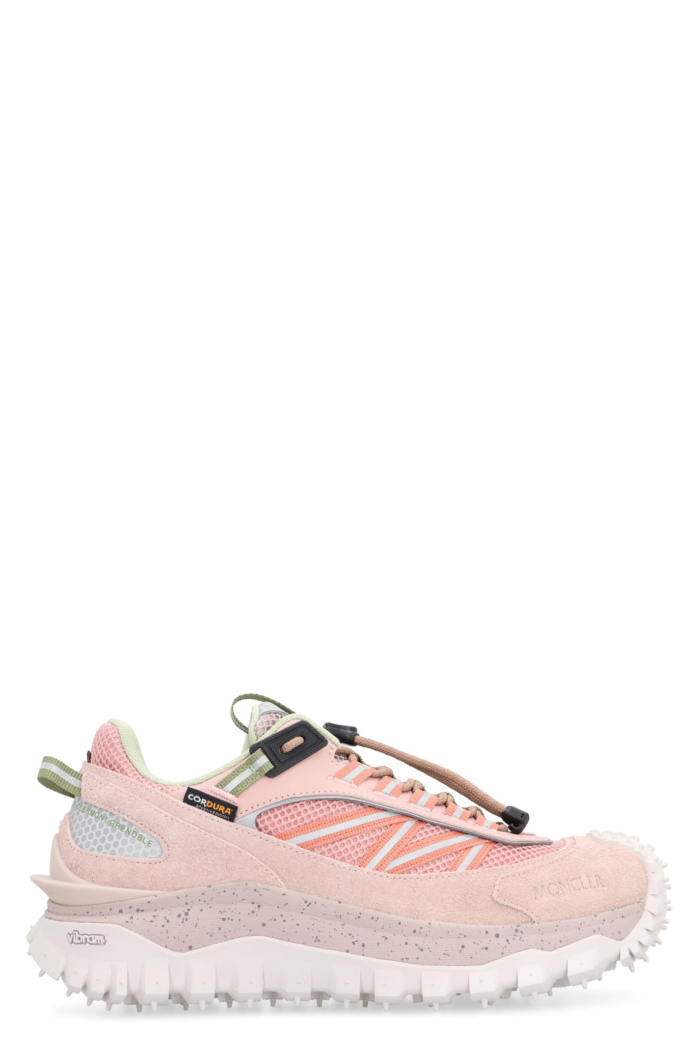 Shop Moncler Trailgrip Fabric Low-top Sneakers In Pink