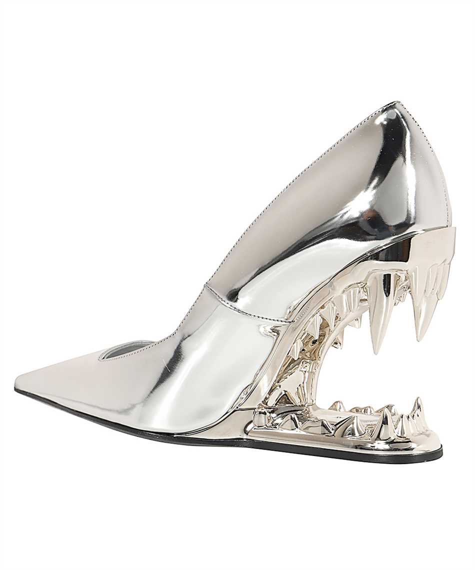 Gcds 110mm Morso Mirror Pointed-toe Pumps In Silver