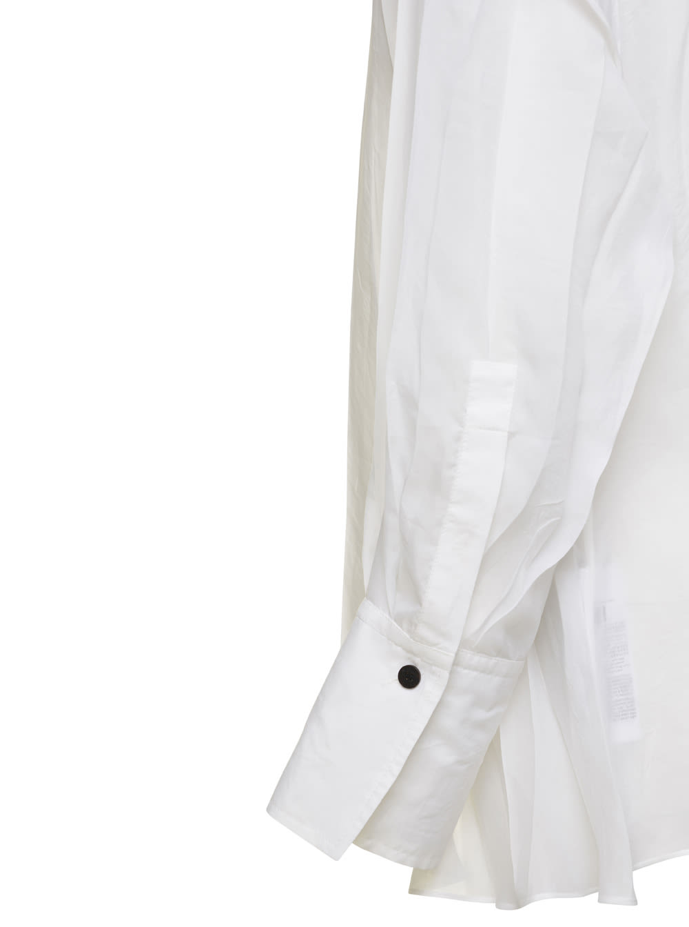 Shop Ferragamo White Caftano Shirt In Silk Blend Woman