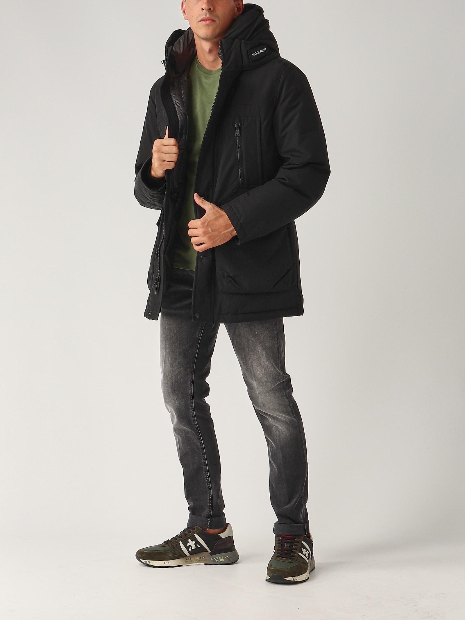 Shop Woolrich Arctic Parka Coat In Nero