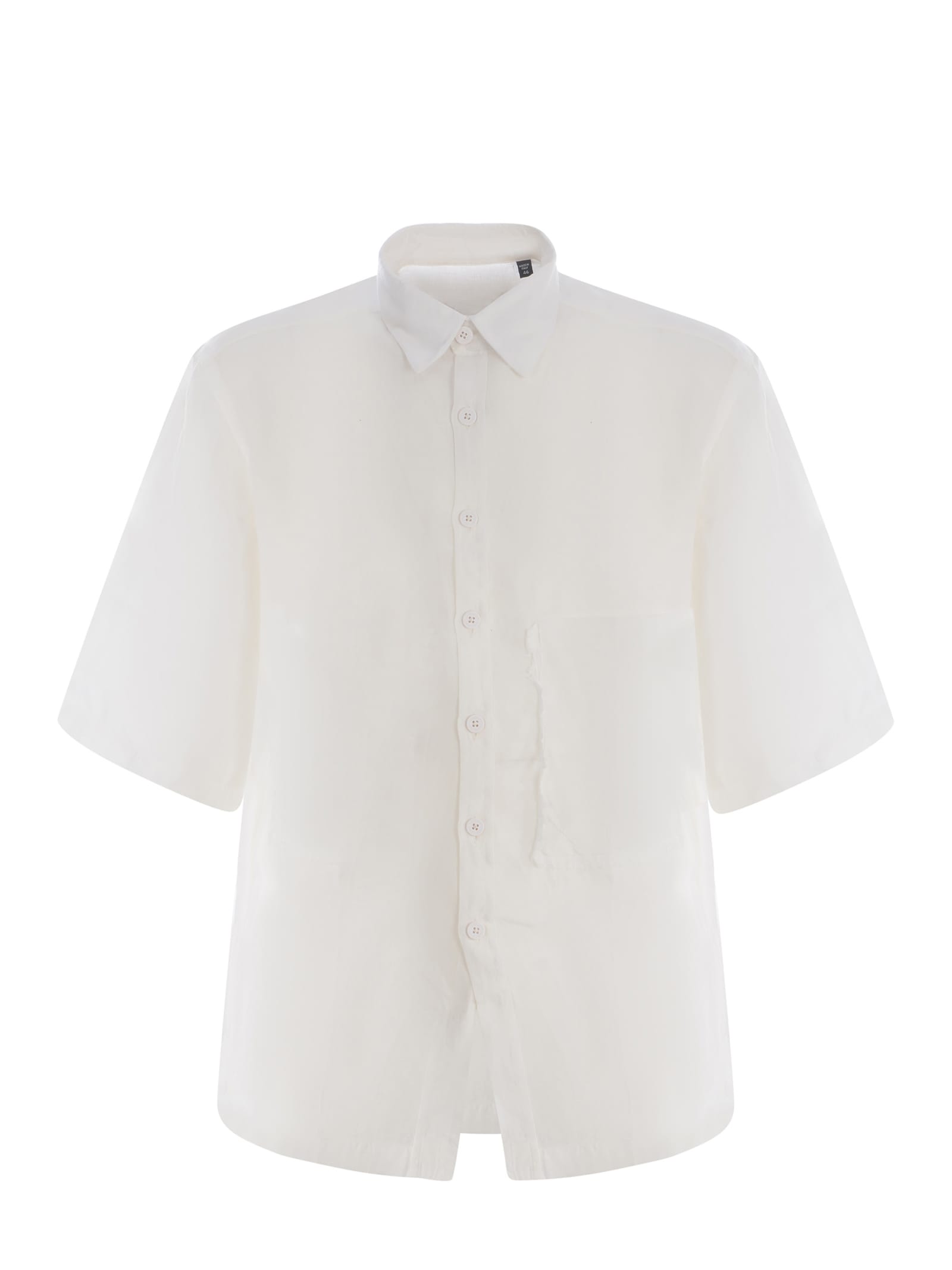Shop Costumein Shirt  Stefano Made Of Linen In Bianco