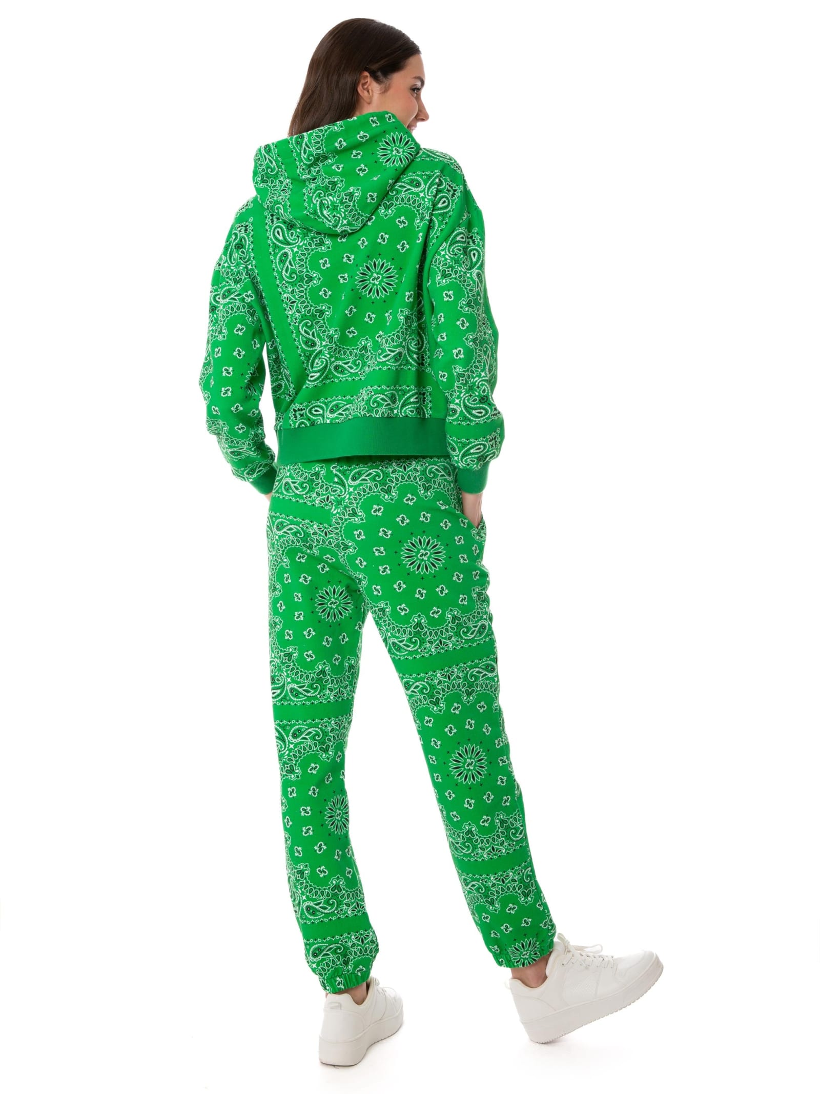 Mc2 Saint Barth Cotton Hoodie With Bandanna Print