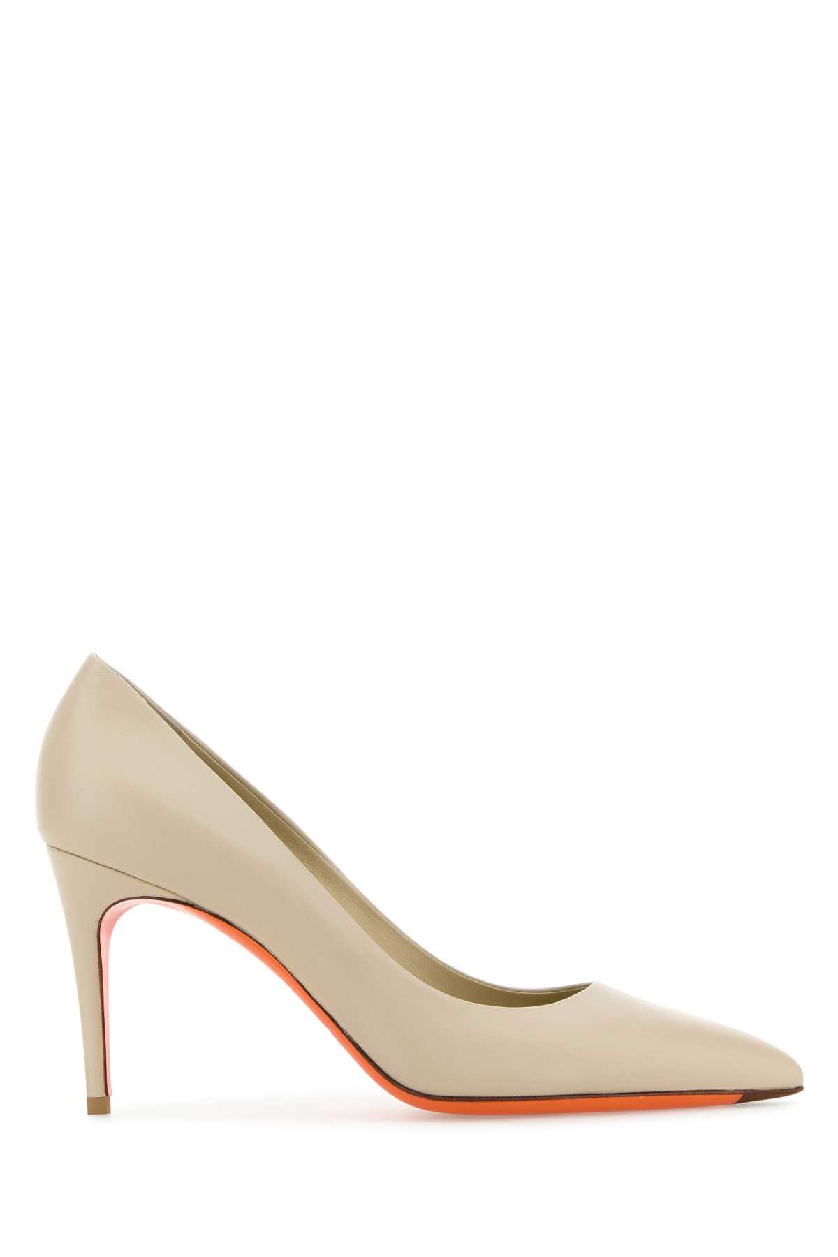 Sand Leather Pumps