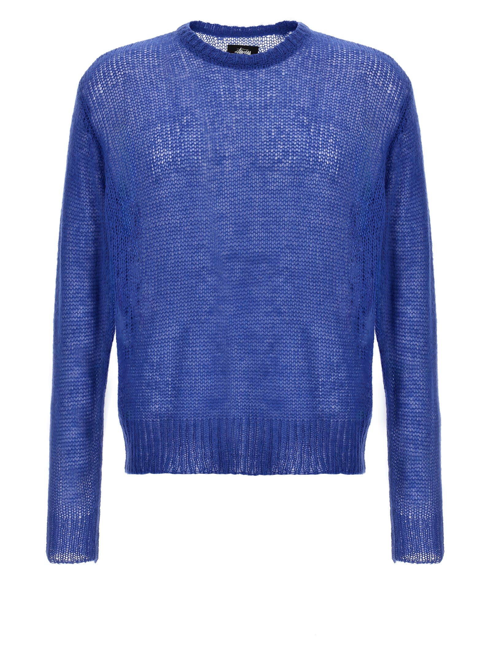 Shop Stussy Loose Sweater In Blue