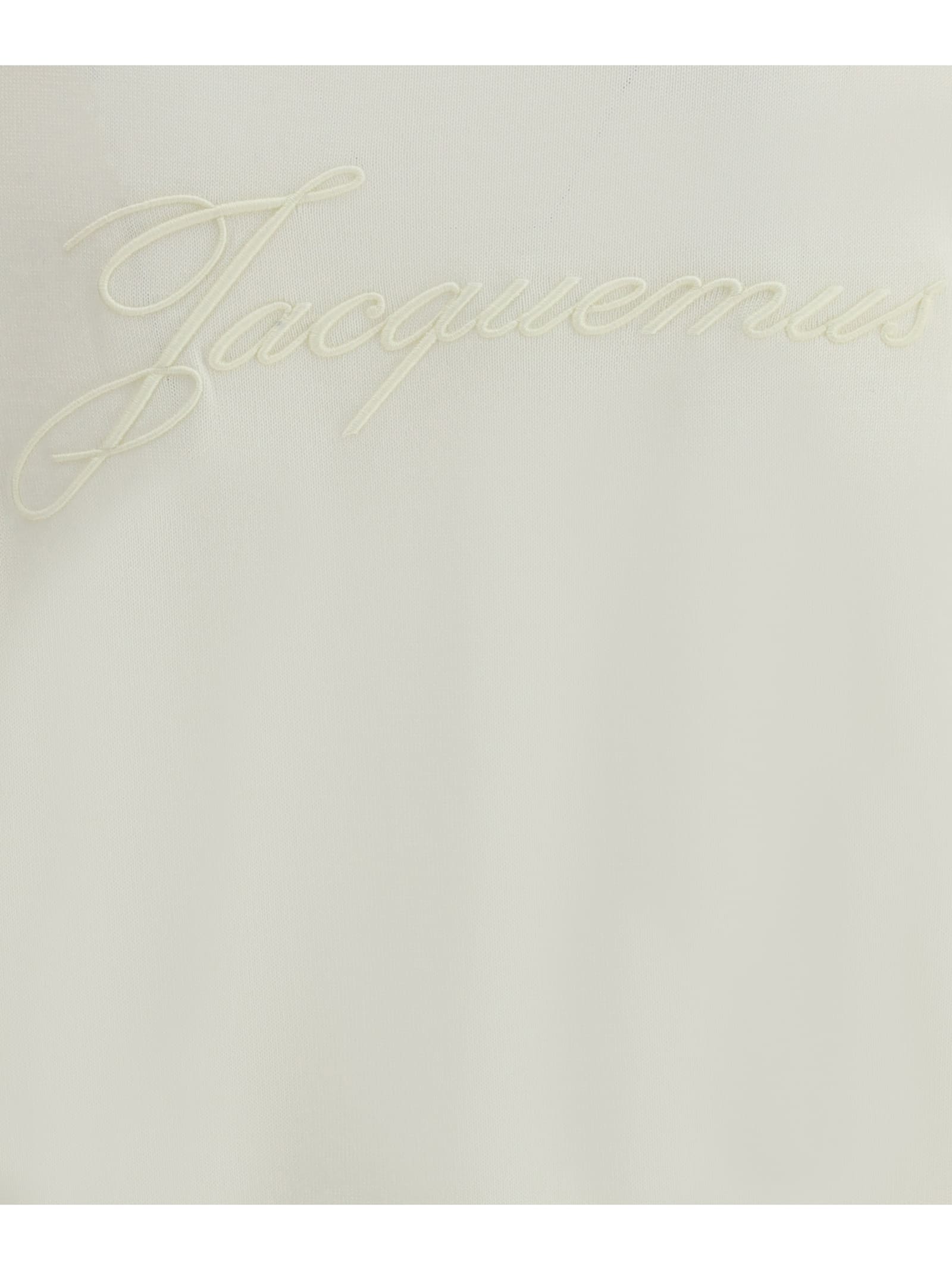 Jacquemus Embroidered-detail Crew Neck Jumper In White